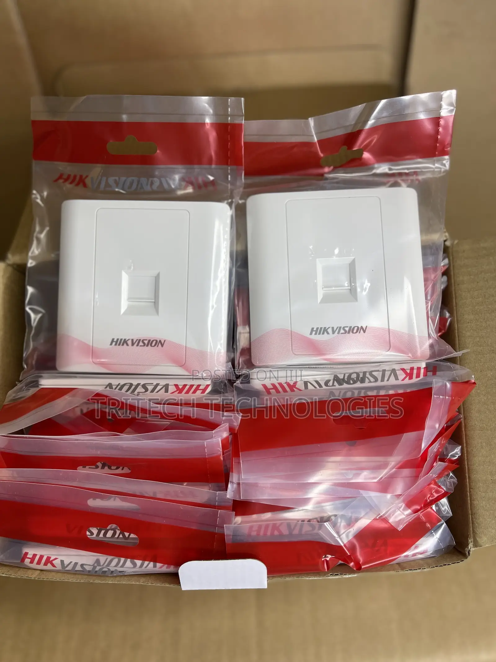 Hikvision Cat6 Copper Face Plate Single With Jack