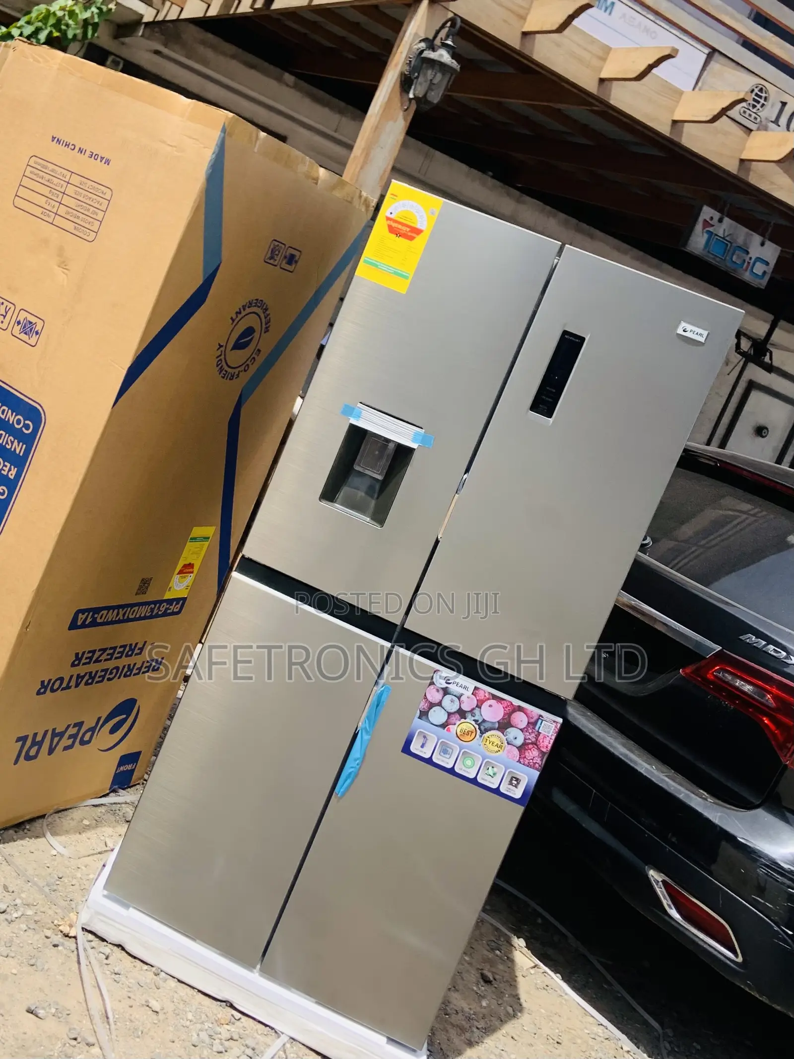 Secure Premium Pf-613md Sidebyside 4 Doors Pearl Fridge