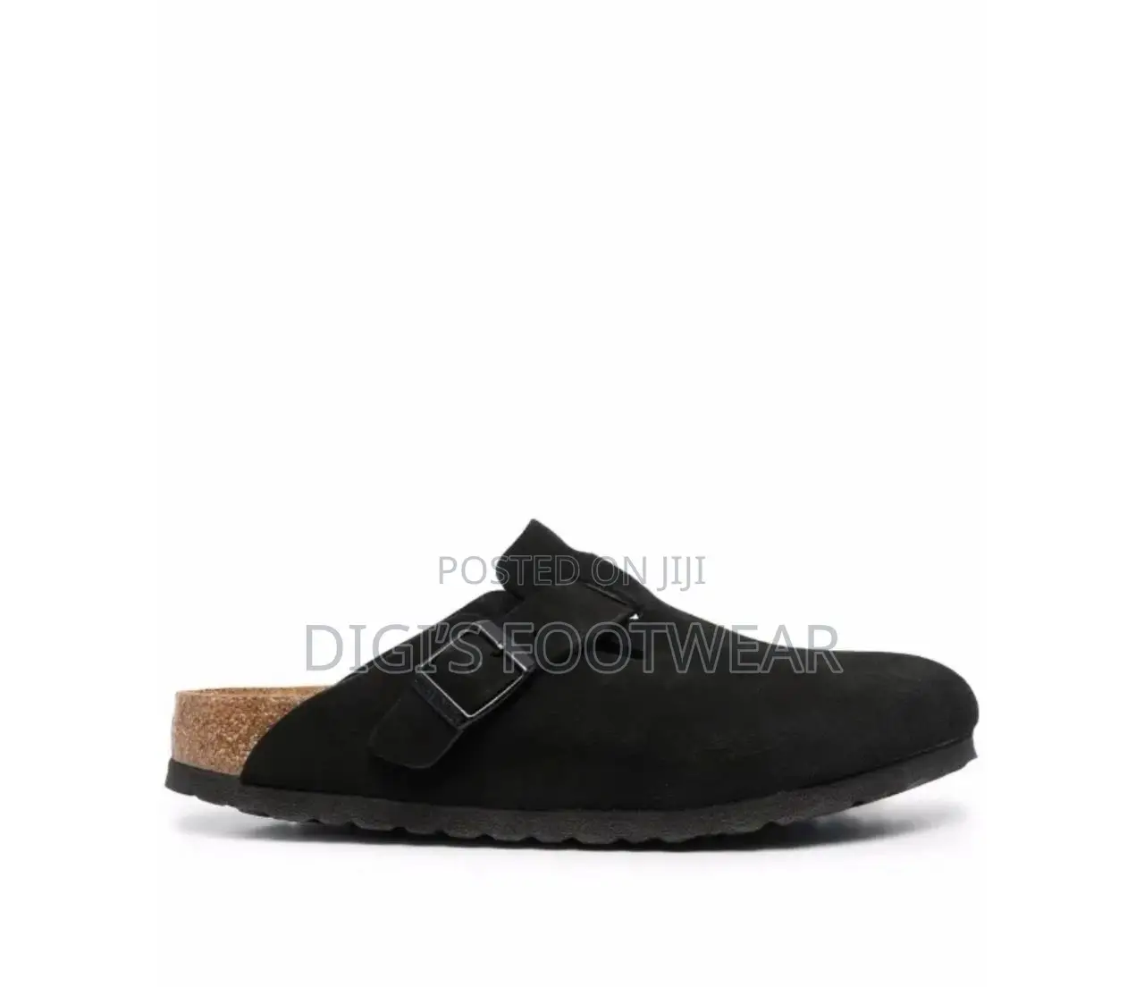 Black Suede Half Shoe Berk