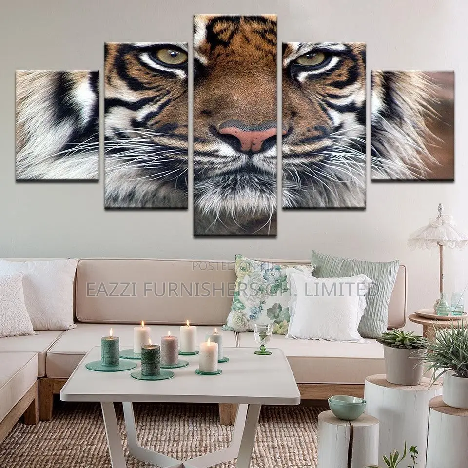 Exotic Tiger Face Wall Arts Canvas Frame Decor