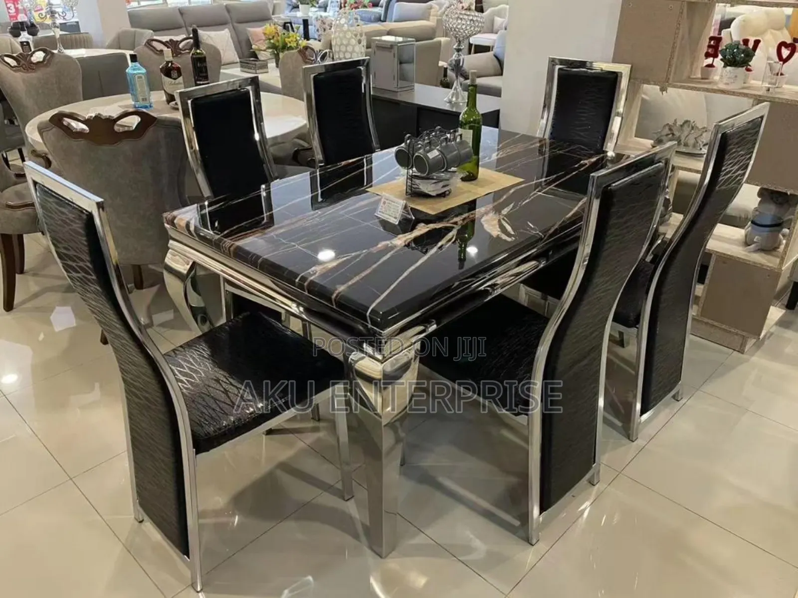 Marble Dinning Table With 6 Chairs