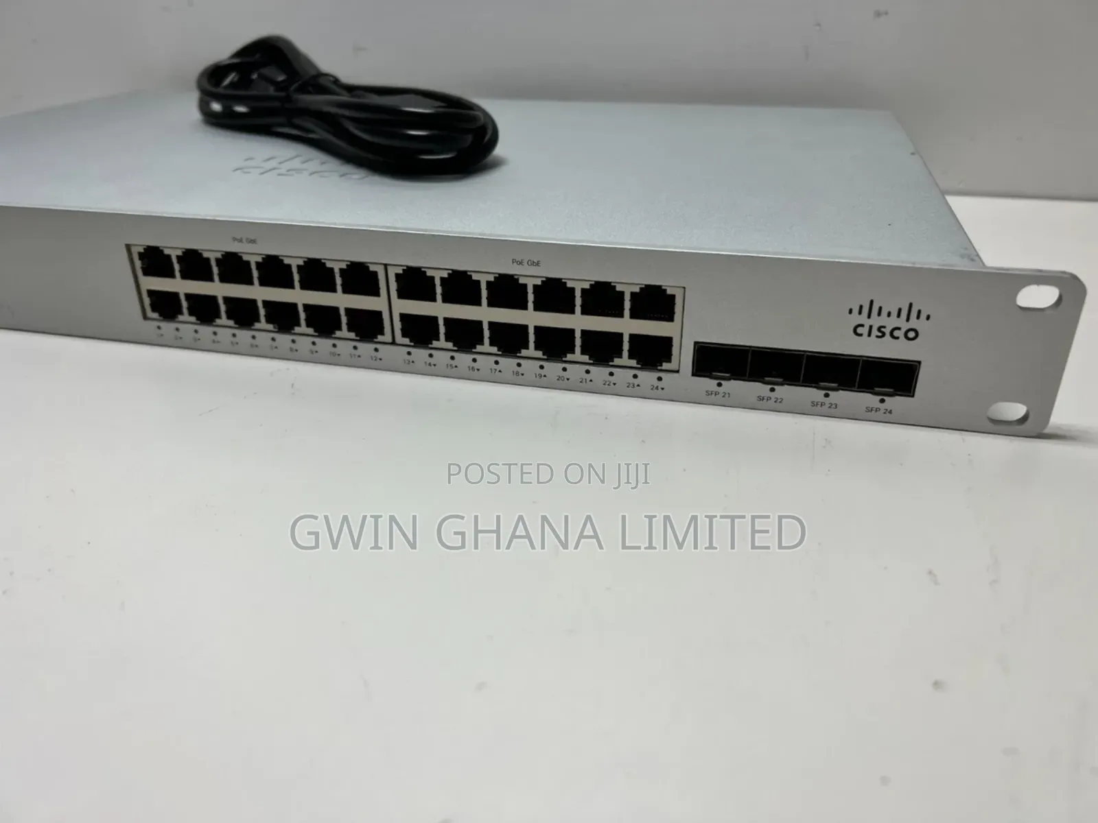 Cisco Meraki Ms220-24p 24port Gigabit Poe Switch 370w,4x SFP