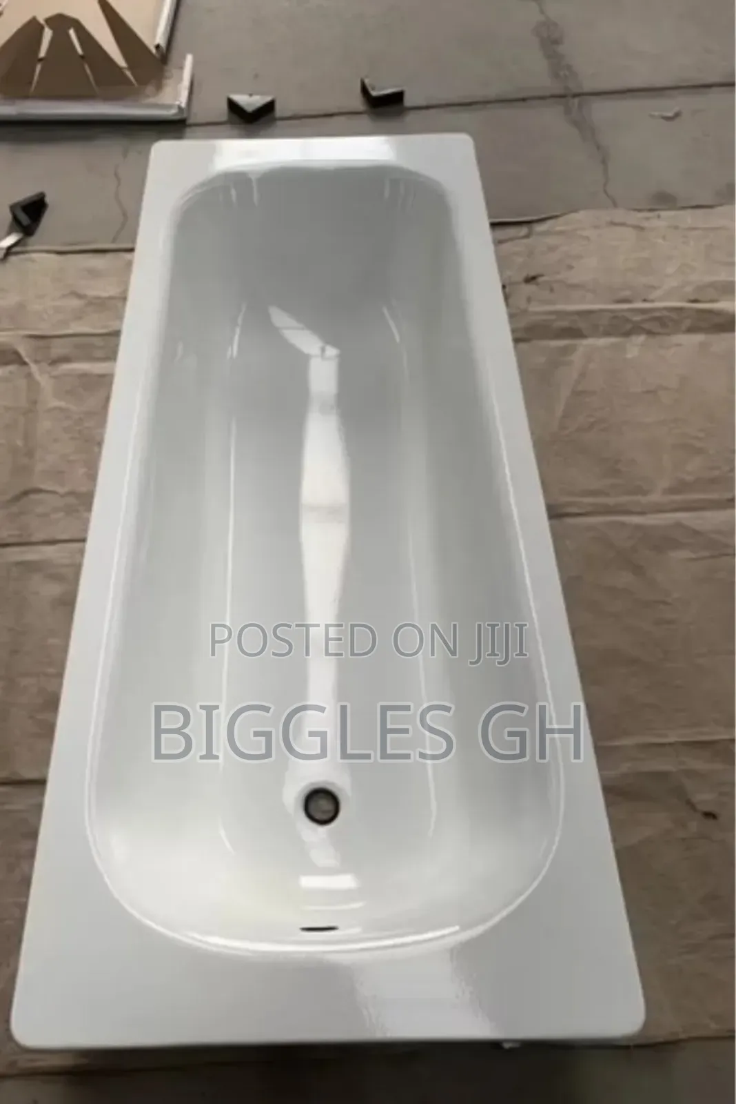Straight Bathtub- Stainless Steel/ Metal