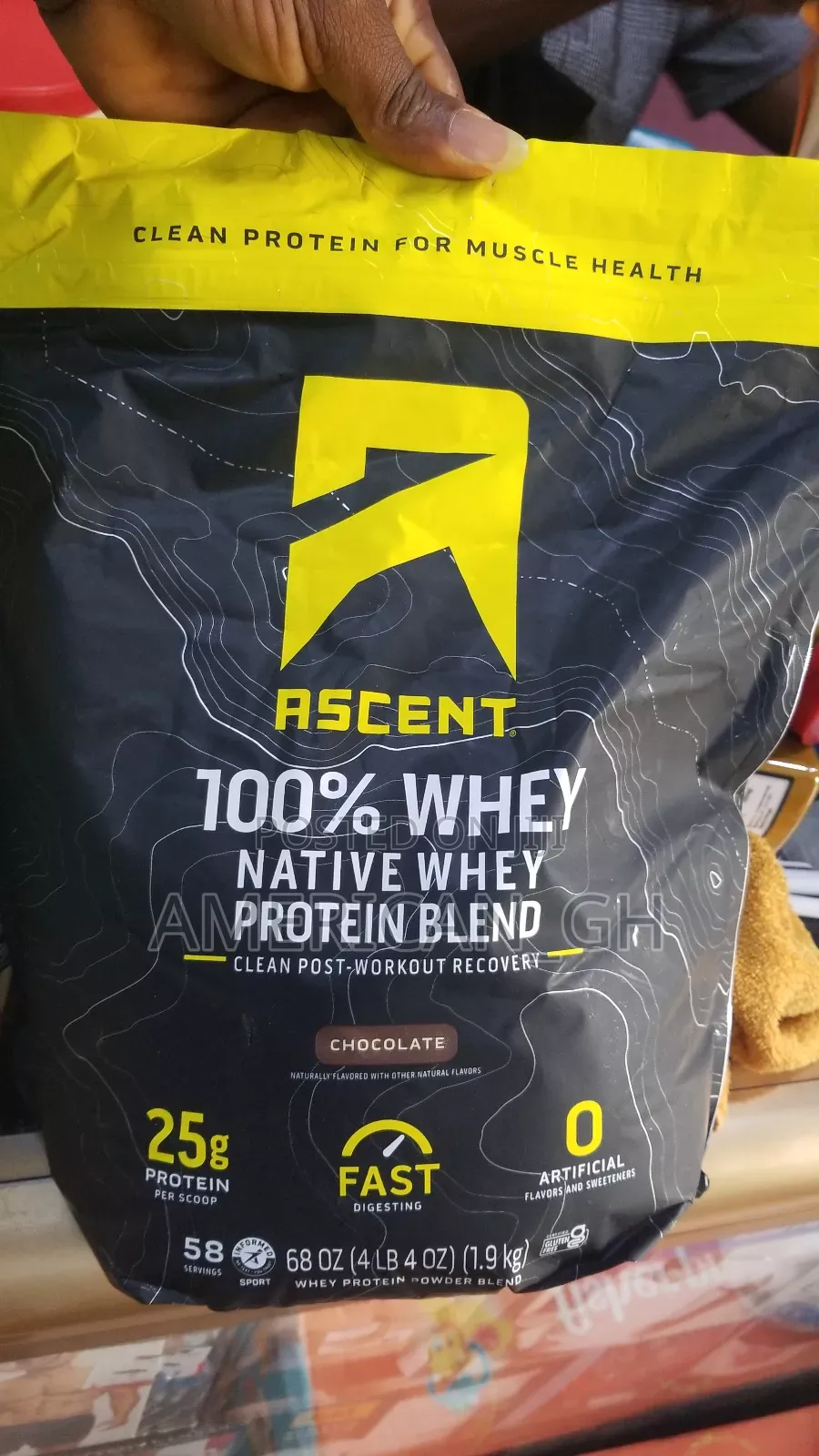 Ascent 100% Whey Protein (Zero Sugar) 4lb, 1.9kg