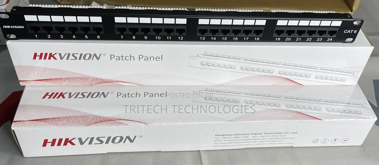 Hikvision Cat6 Patch Panel 24port Gold Plated High Speed