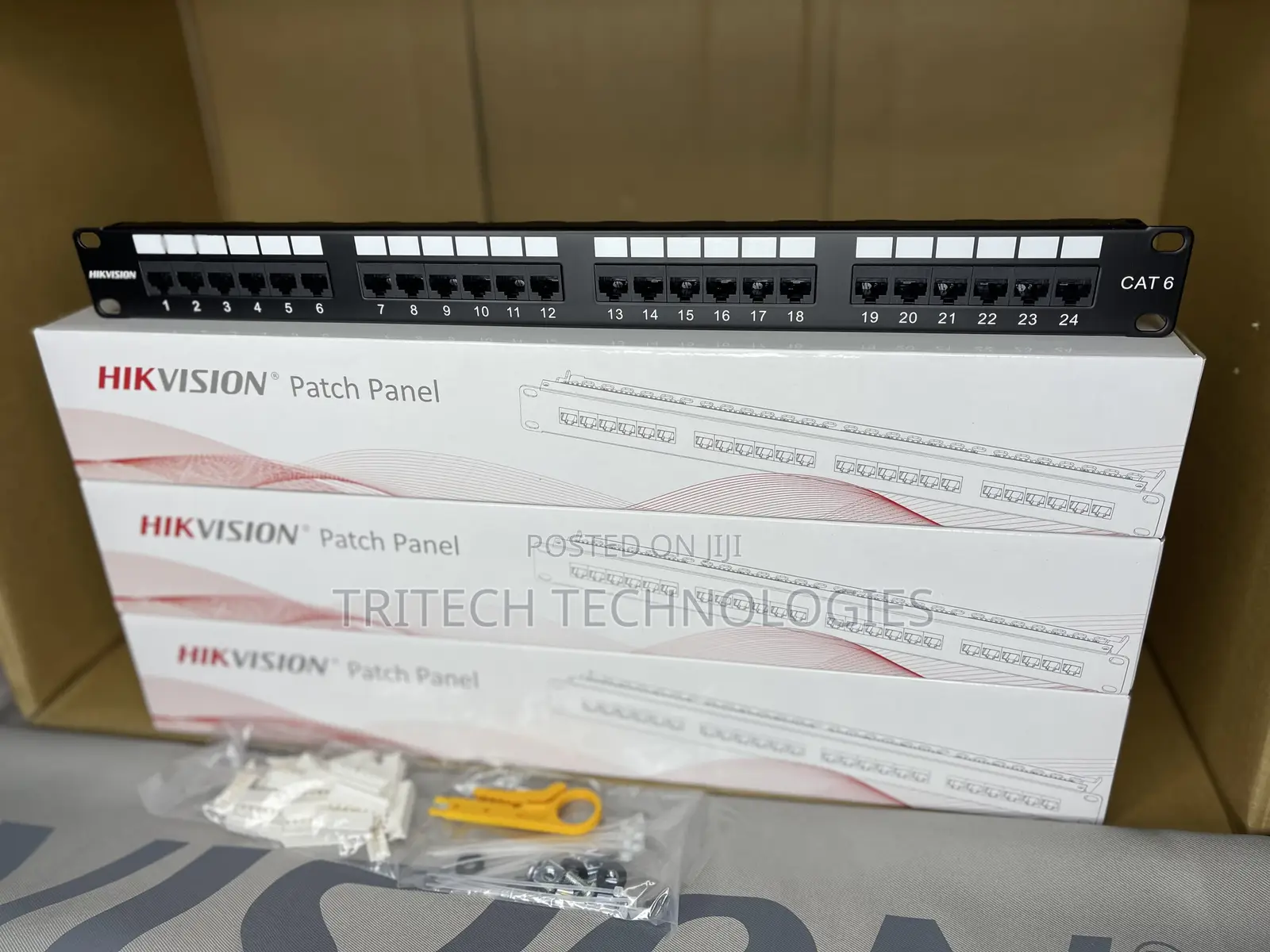 Hikvision Cat6 Patch Panel 24port Gold Plated High Speed