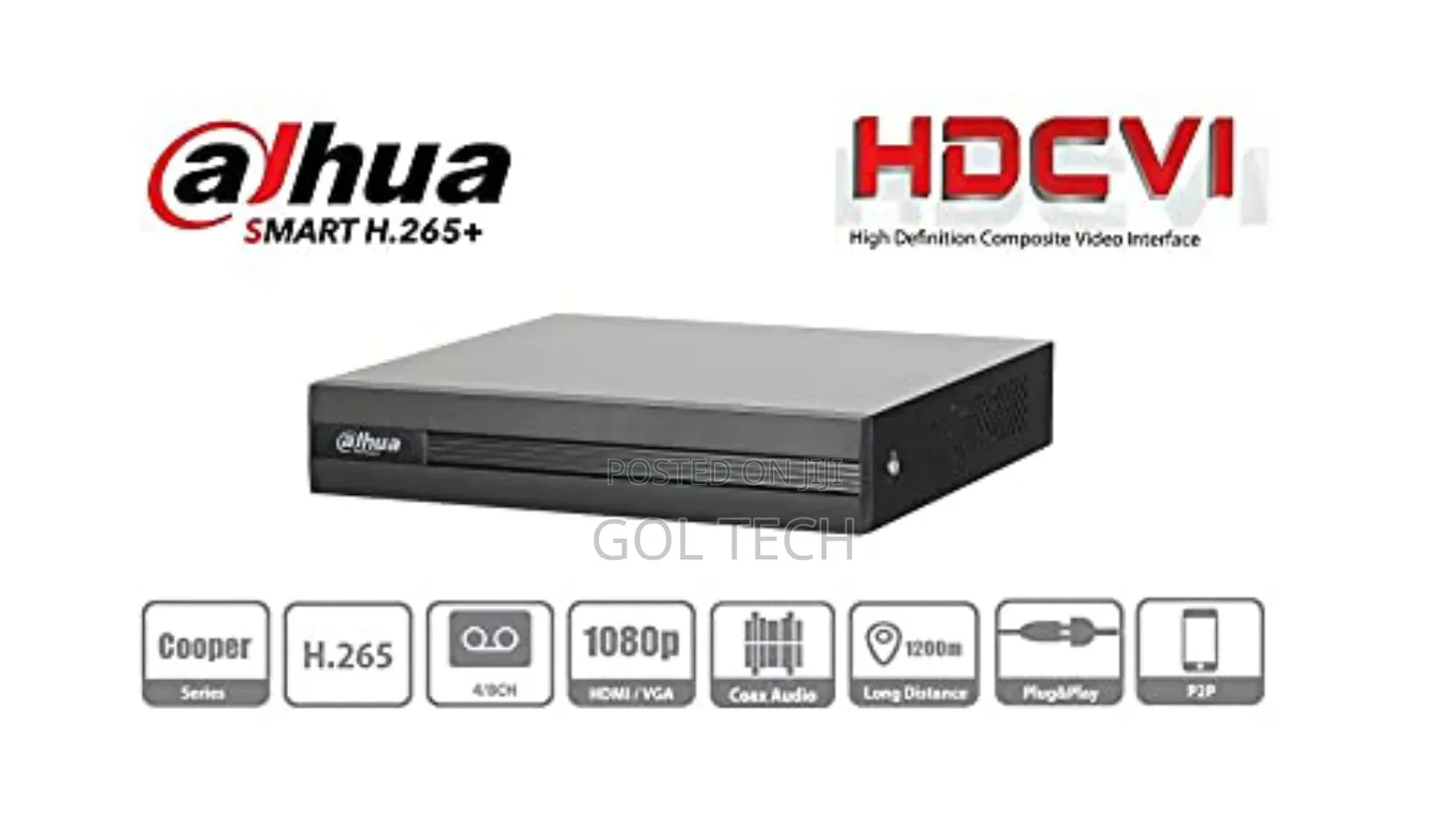 4ch Dahua DVR 2mp Wizsense 1080p Dh-Xvr1b04-I Hdcvi