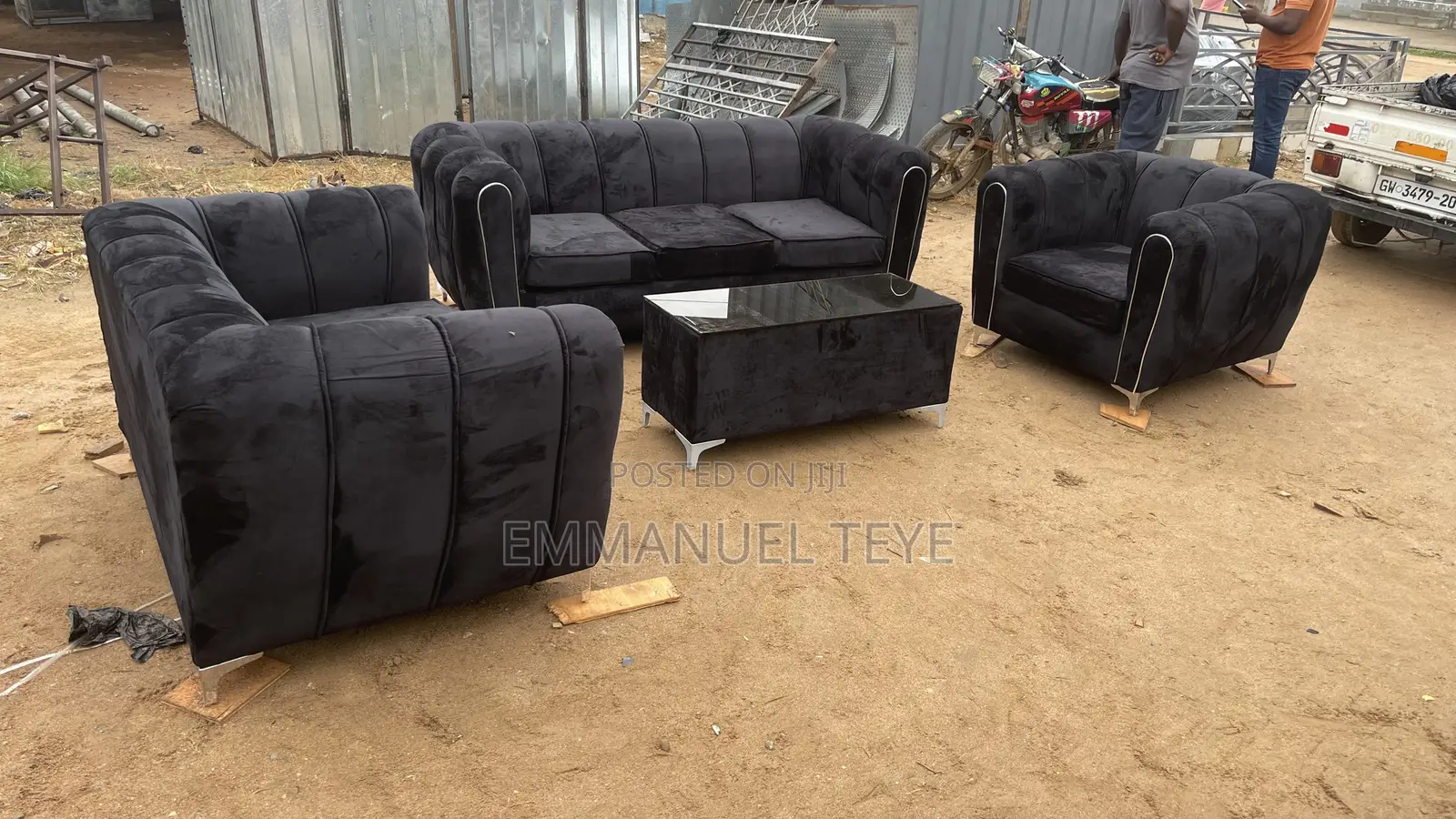 Black Family Sofa Set
