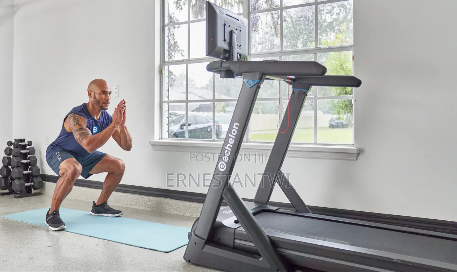 Fully Digital Echelon Treadmill With a Wide Screen From Uk