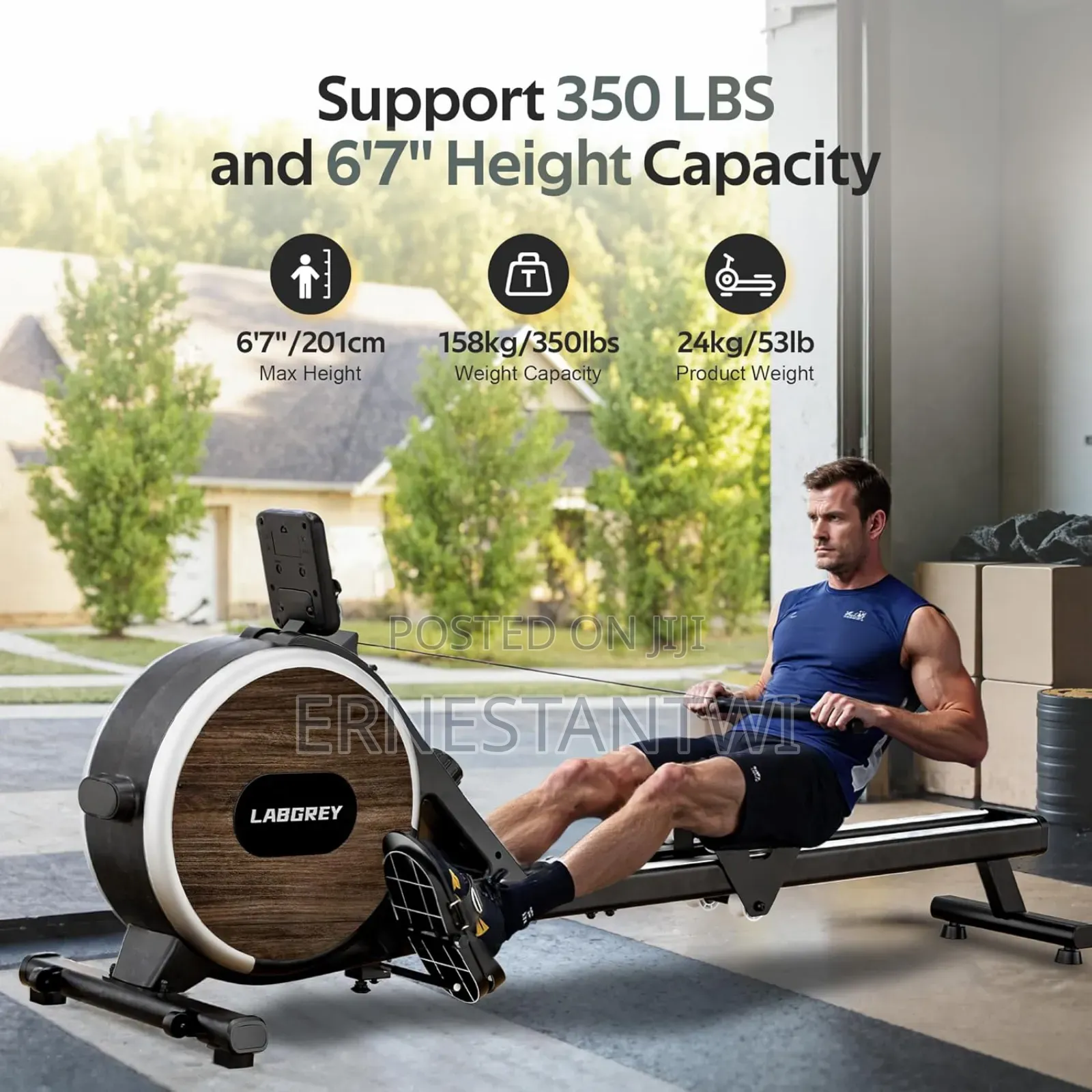 160kg Capacity Magnetic Rowing Machine From Labgrey, Uk