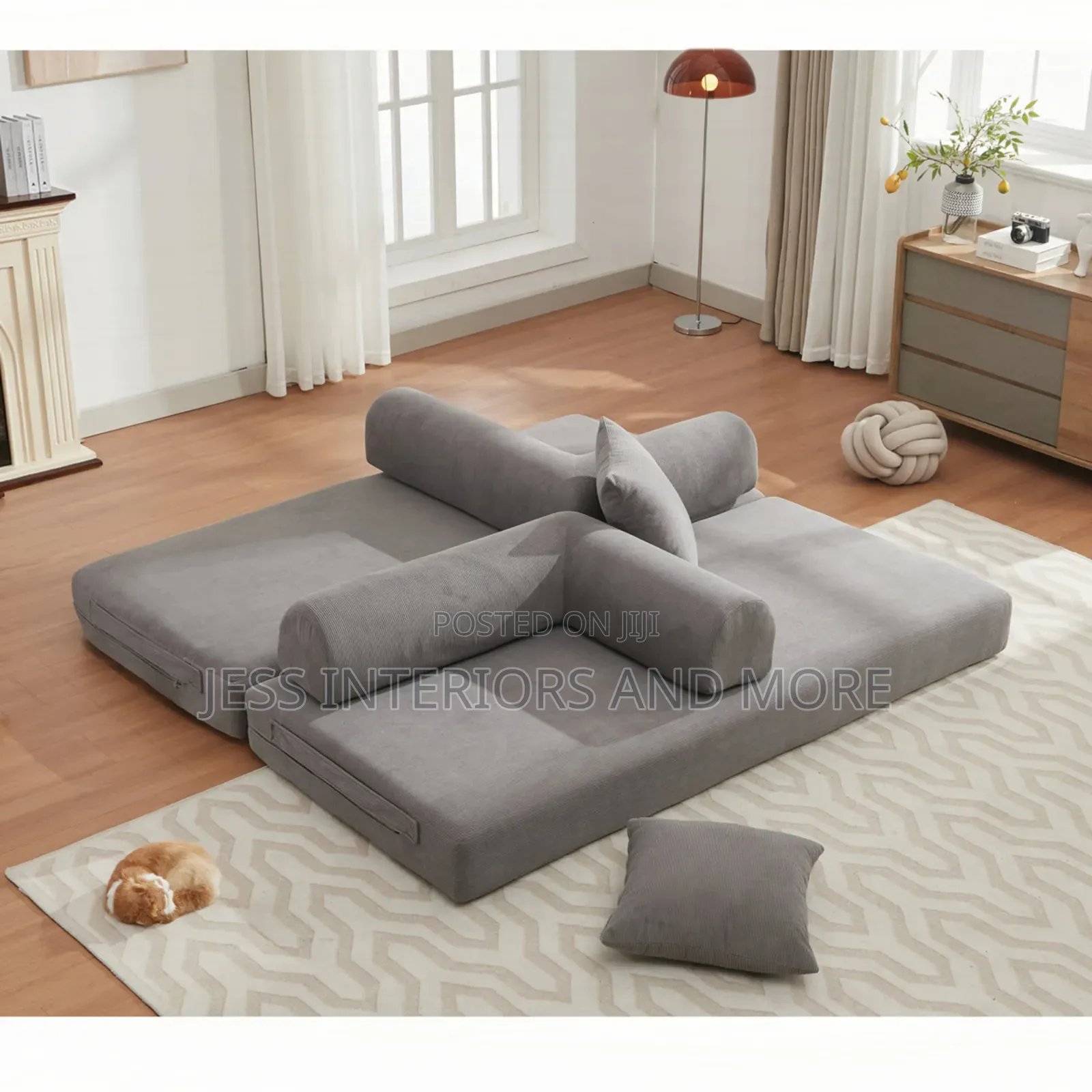 Convertible Sofa Bed (Grey)