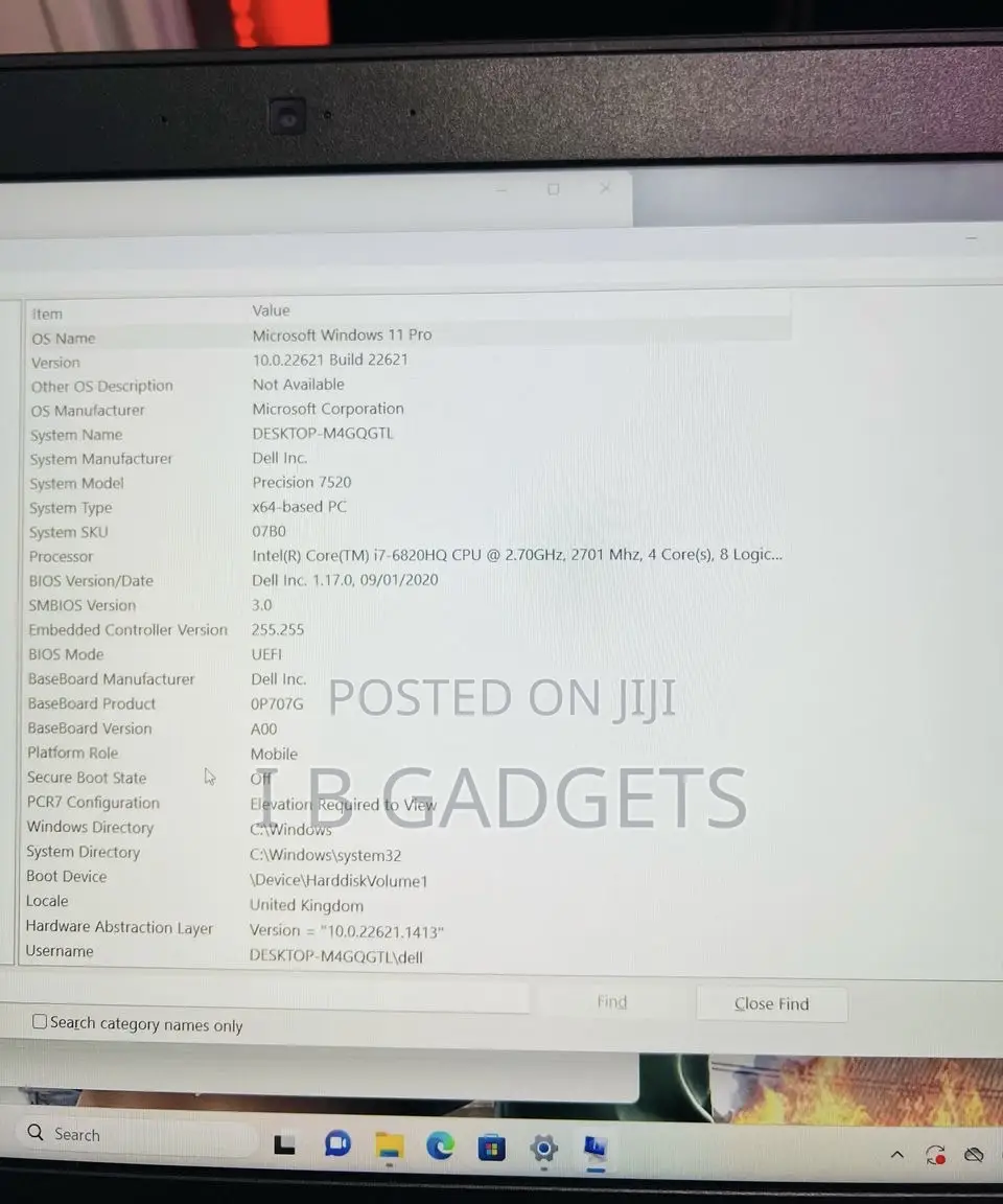Laptop Dell Precision 15 7520 32GB Intel Core i7 SSD 512GB