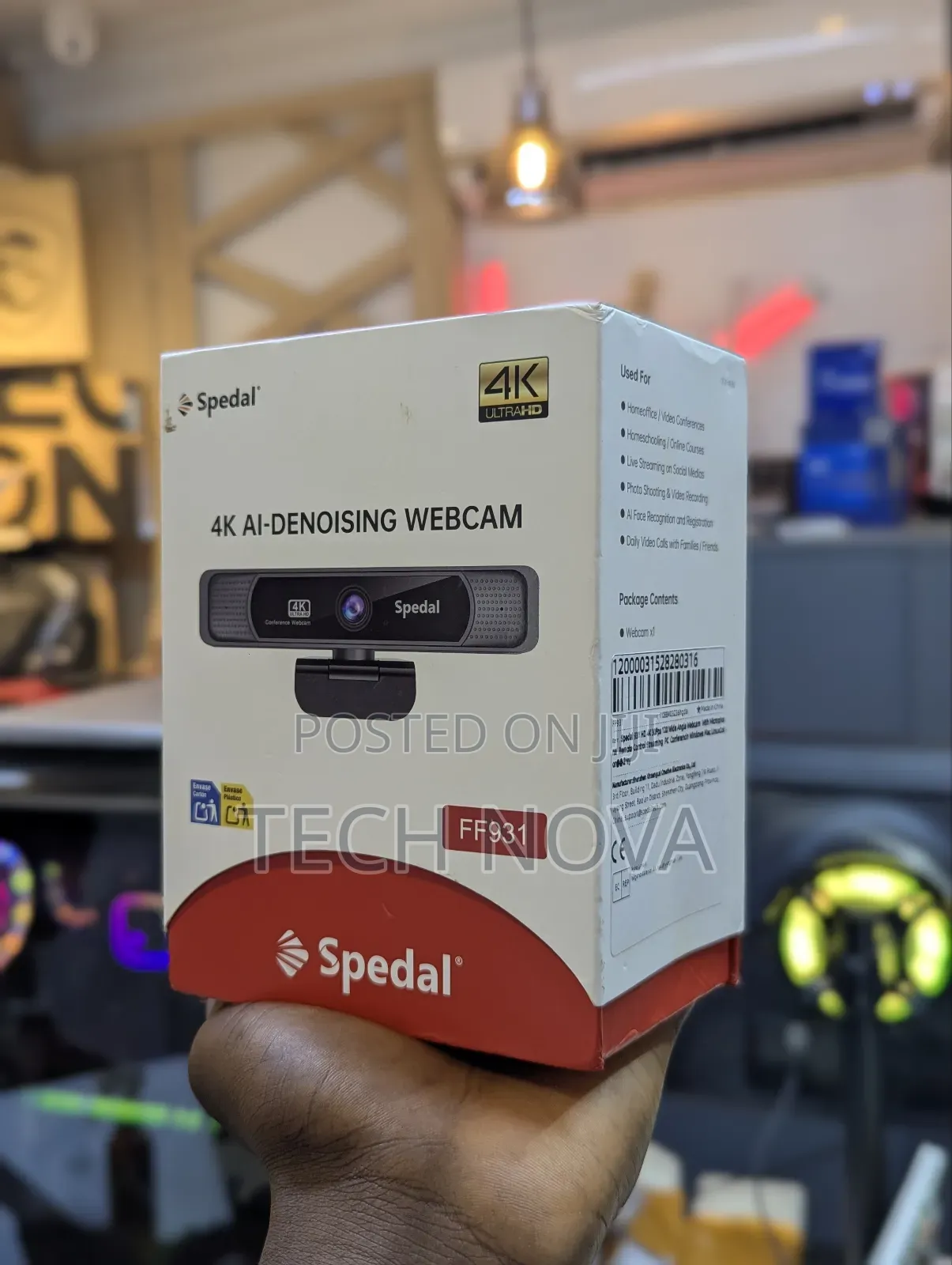 Spedal Uhd Webcam With Built-in Ai Noise Reduction