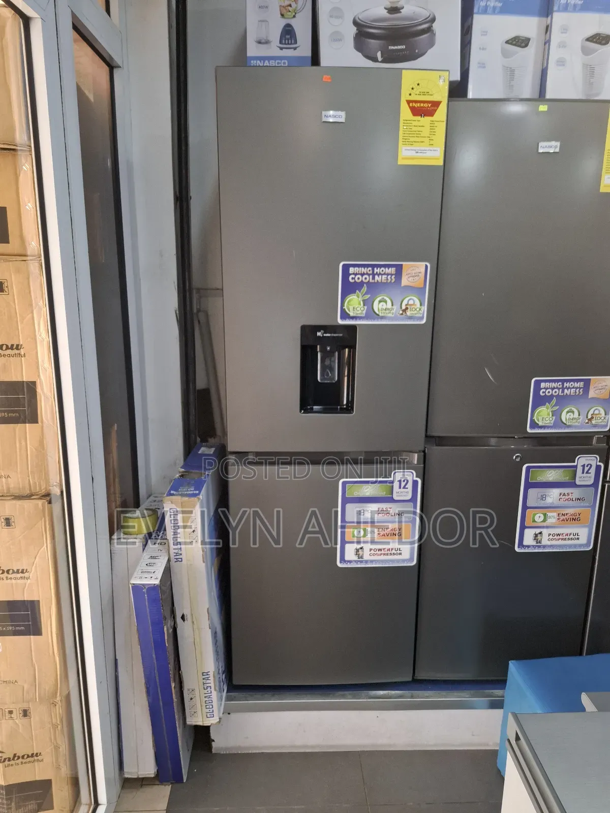 Eco Friendly Nasco Bottom Fridge 292 Litres With Water Dispe