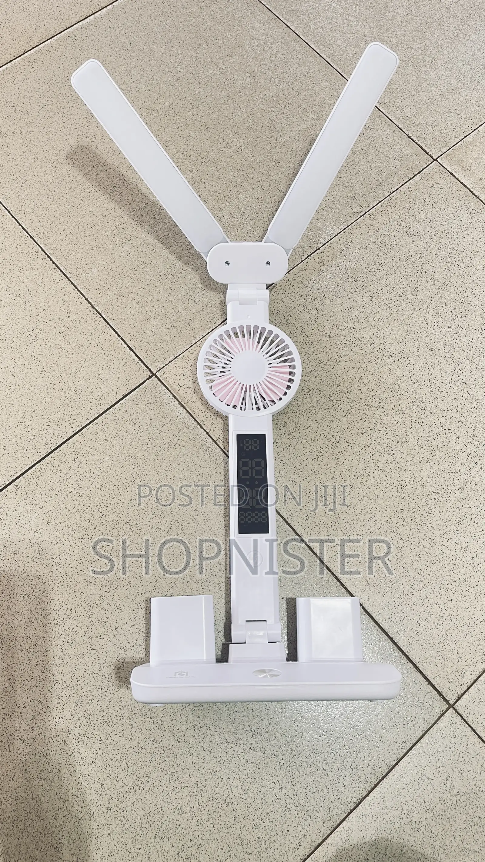 Led Digital Clock Fan and Clock Desk Lamp