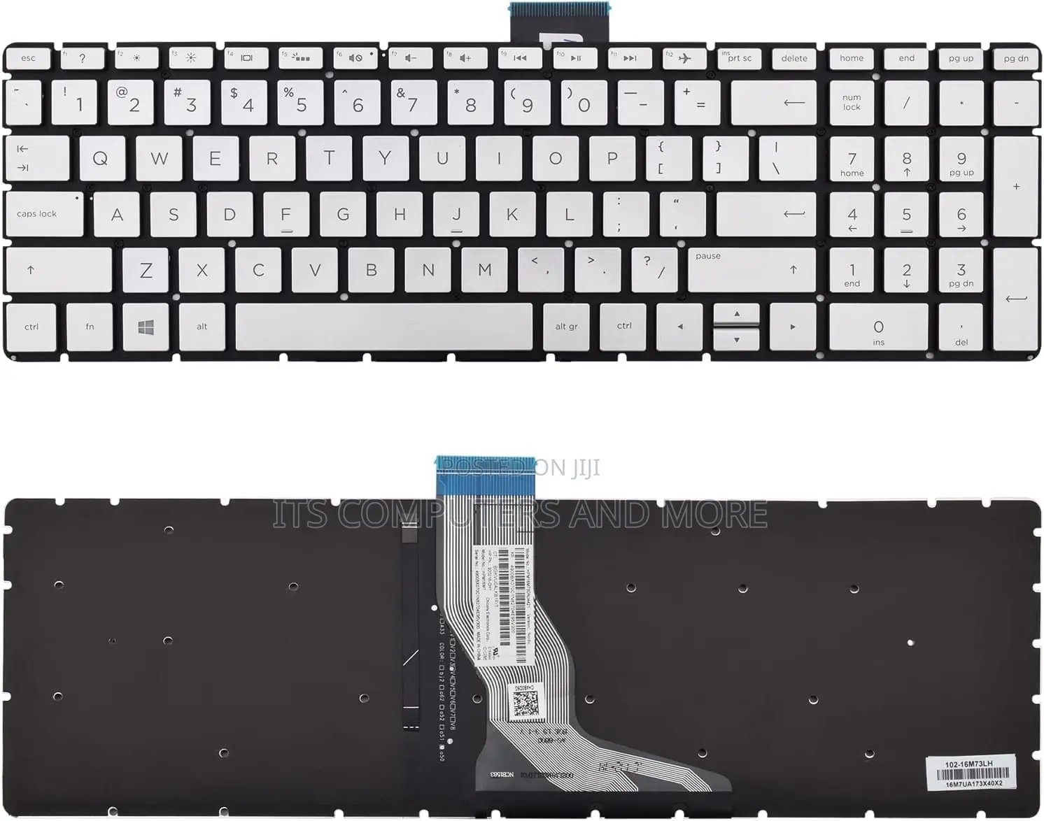 Hp 15-Bs Silver Backlight Keyboard