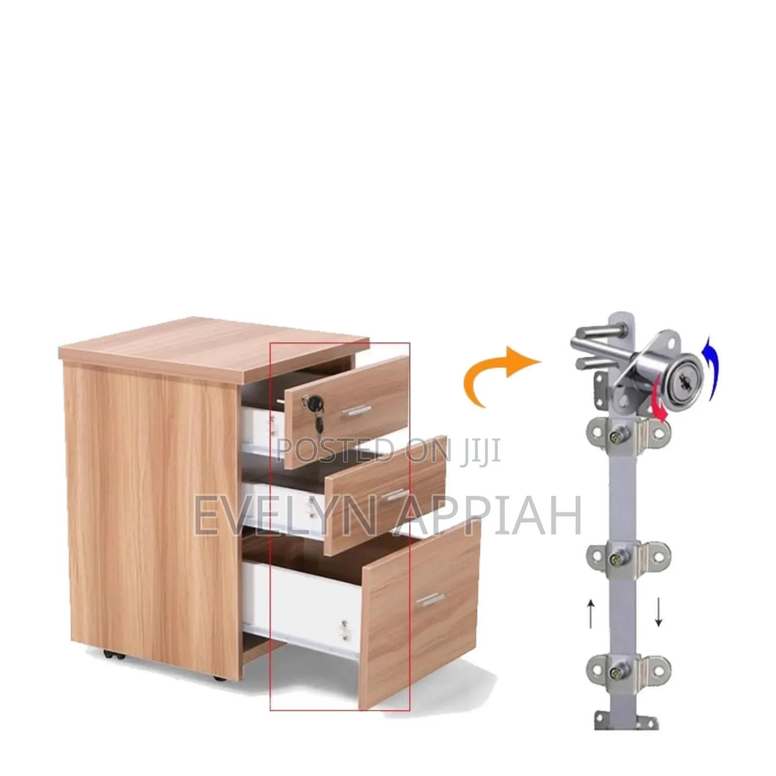 16mm 19mm Central Drawer Lock