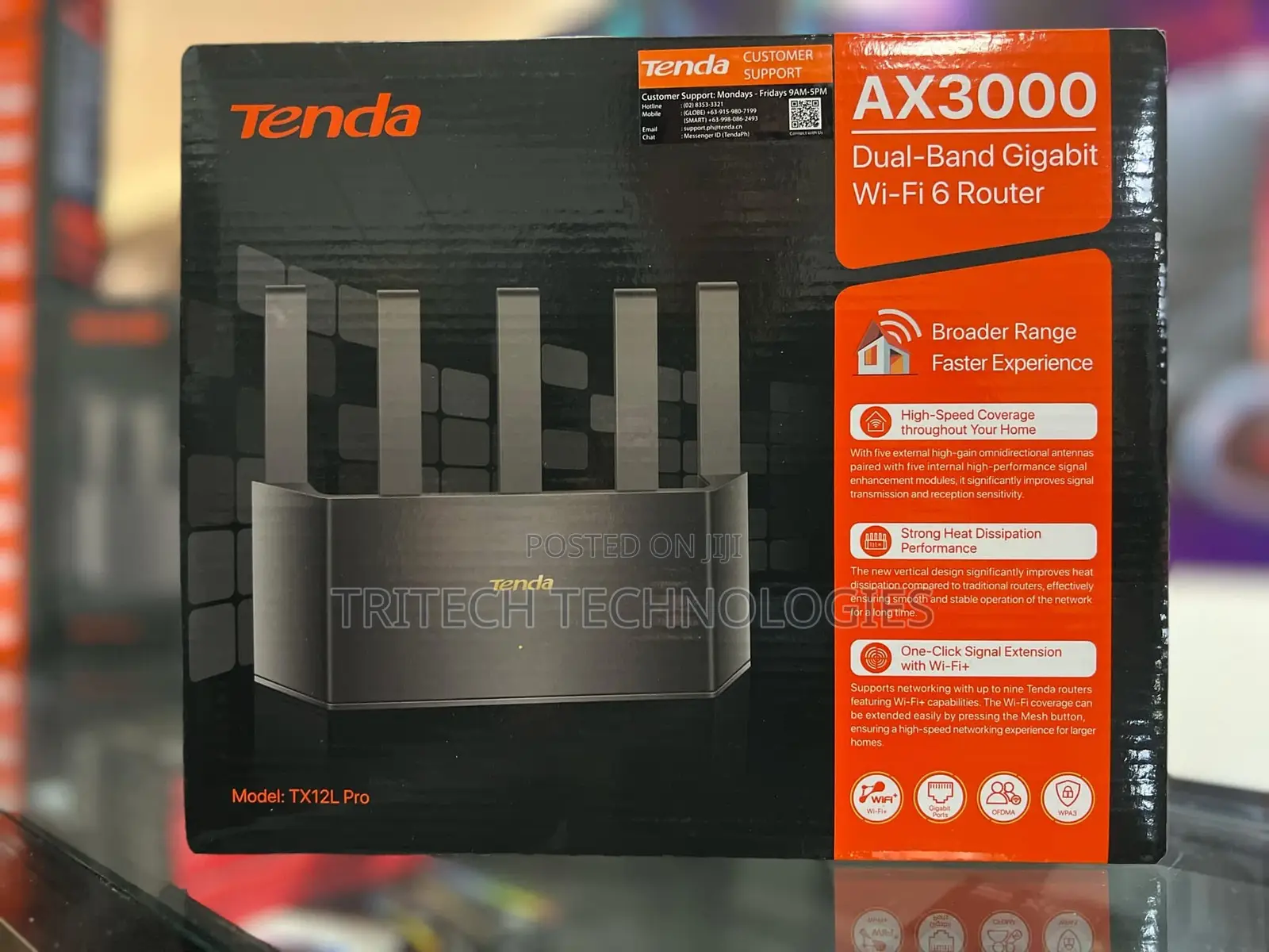 Tenda Tx12l Pro Ax3000 Dual Band Wifi 6 Router Gigabit Lan