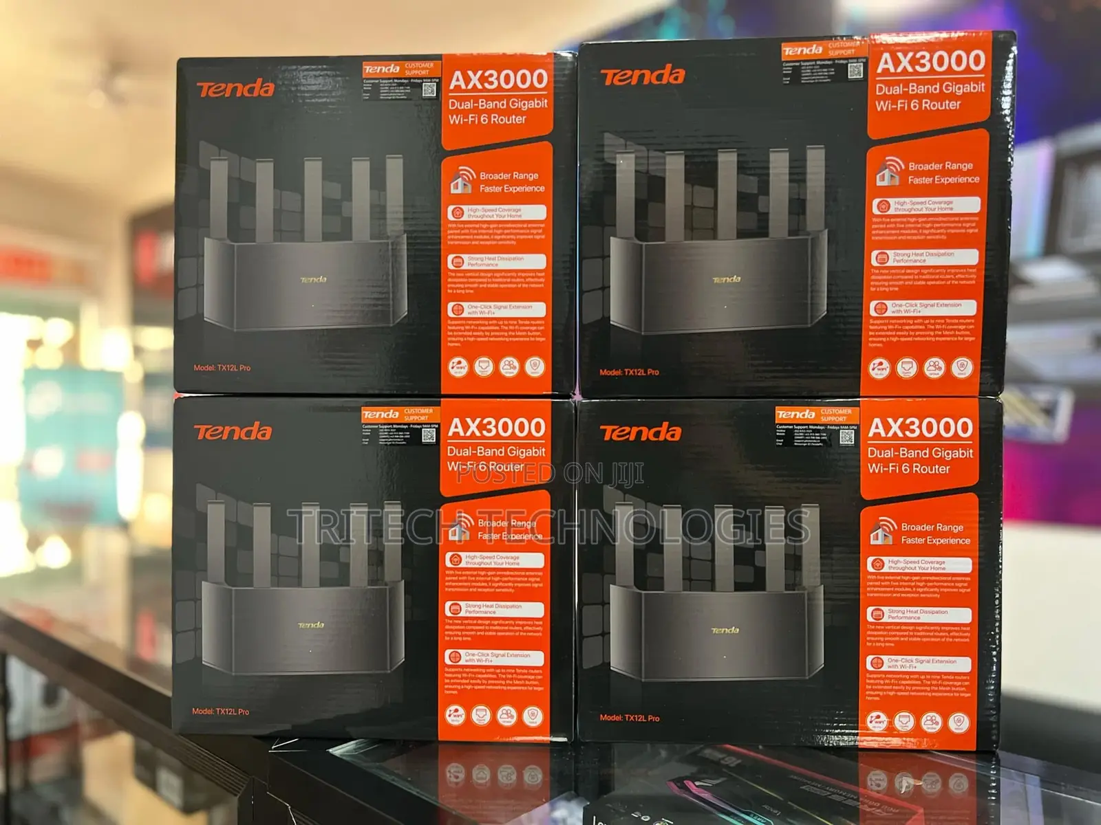 Tenda Tx12l Pro Ax3000 Dual Band Wifi 6 Router Gigabit Lan