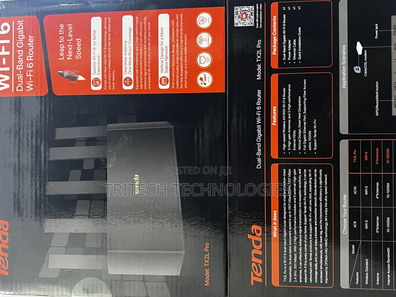 Tenda Tx12l Pro Ax3000 Dual Band Wifi 6 Router Gigabit Lan