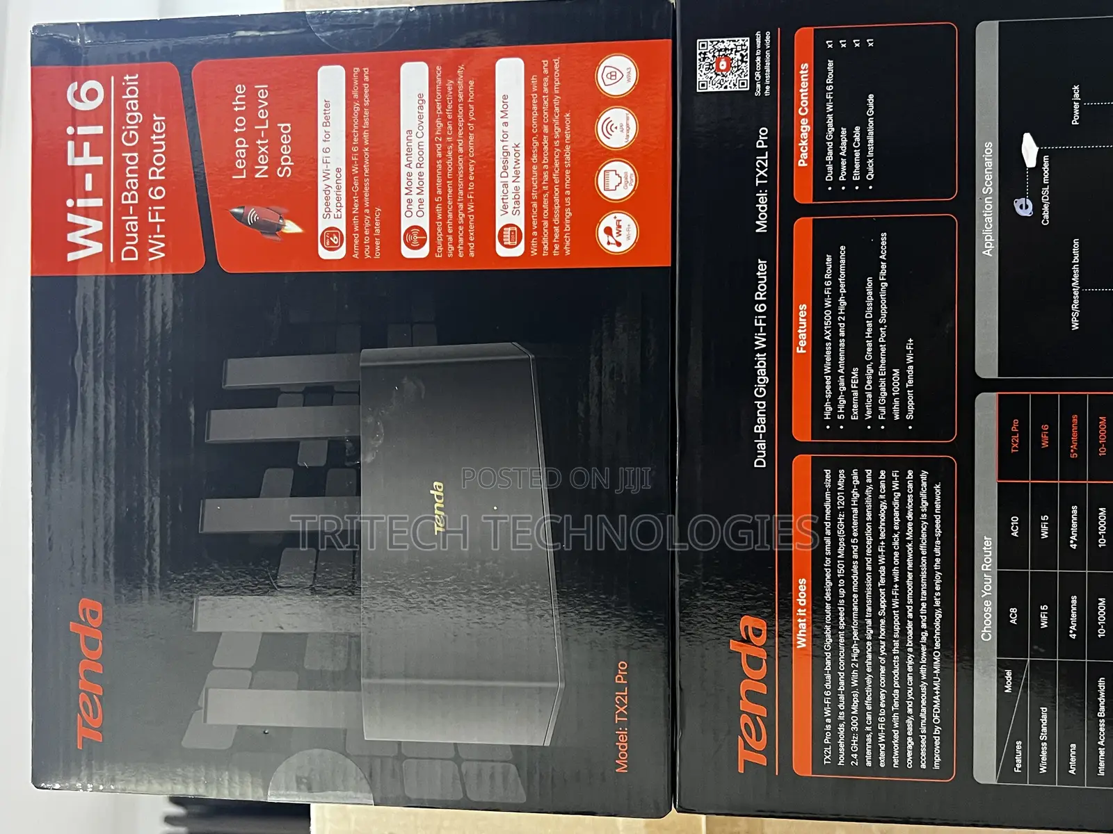 Tenda Tx12l Pro Ax3000 Dual Band Wifi 6 Router Gigabit Lan