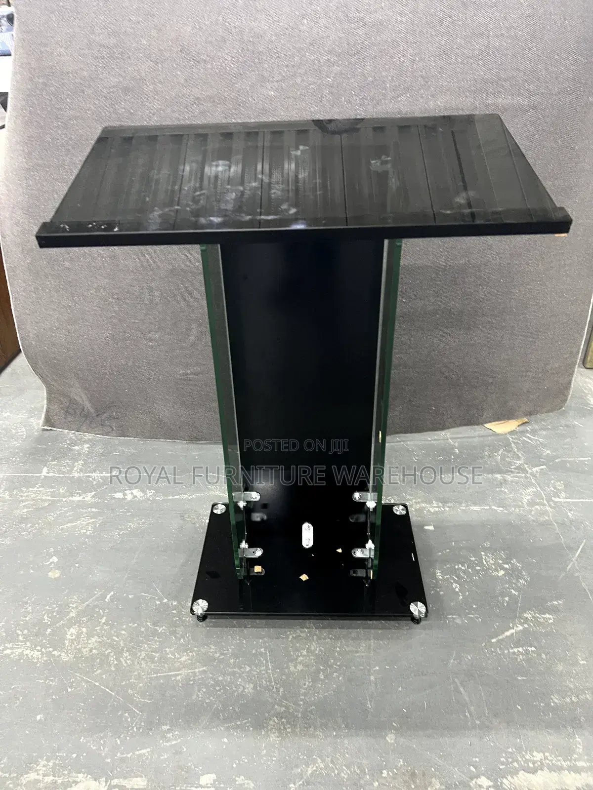 Classic Tempered Glass Preaching Pulpit for Church