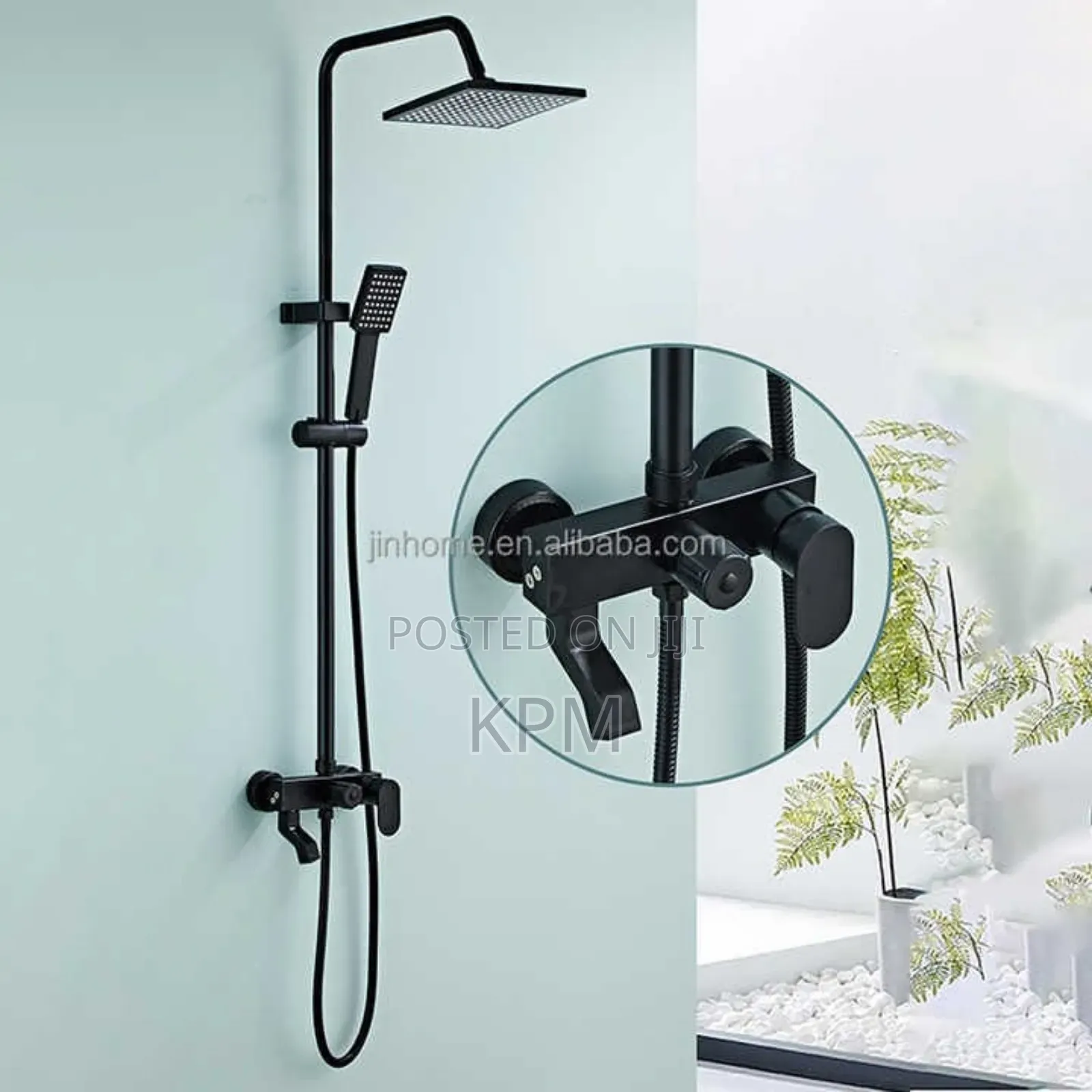 Black Shower Set Complete