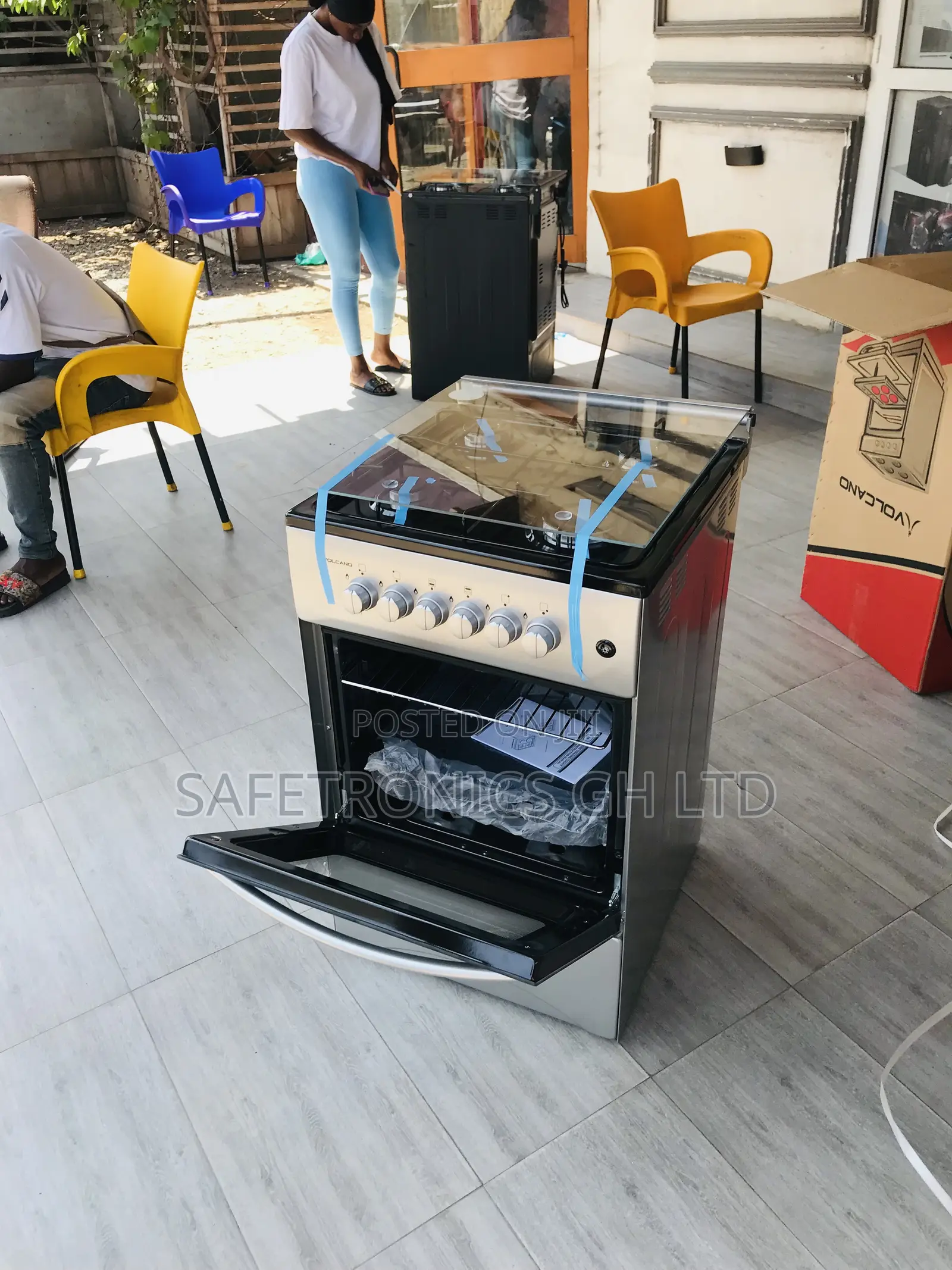 Quality Volcano 4 Gas Cooker Oven With Grill 50x50 Grey