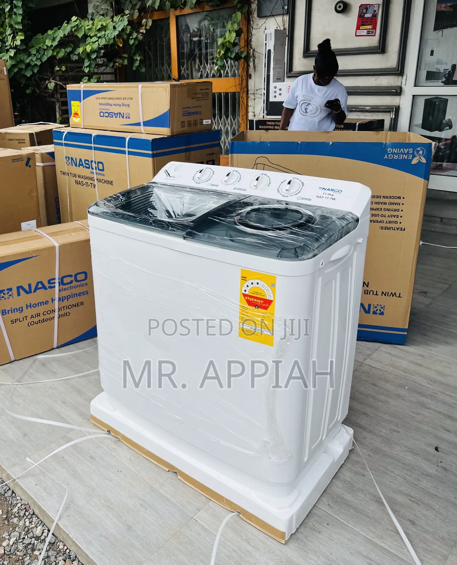 Most Affordable Nasco 11kg Semi-Auto Washing Machine.