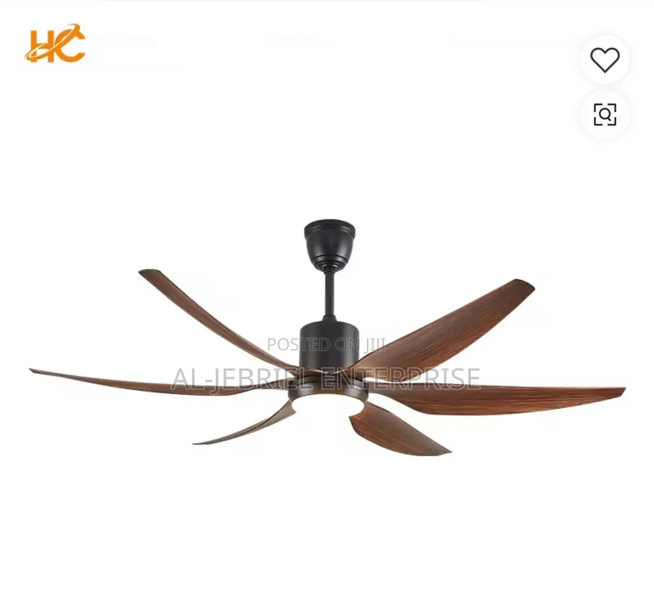 Long Blade Ceiling Fan + Light