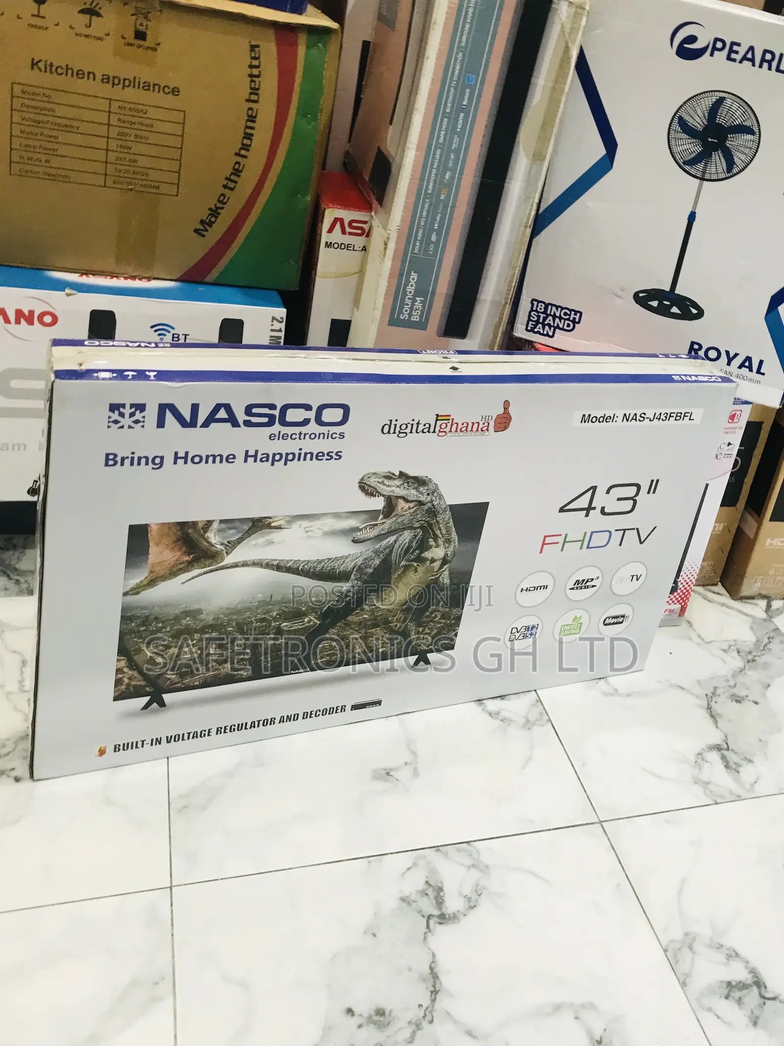 Authentic Full Hdmi Digital 43 Inch Nasco Black Led Tv