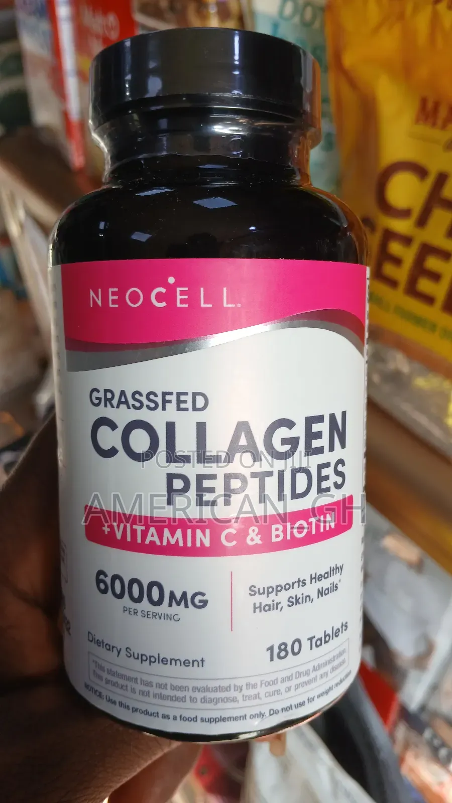 Neocell Grassfed Collegen Peptides, 180 Tab