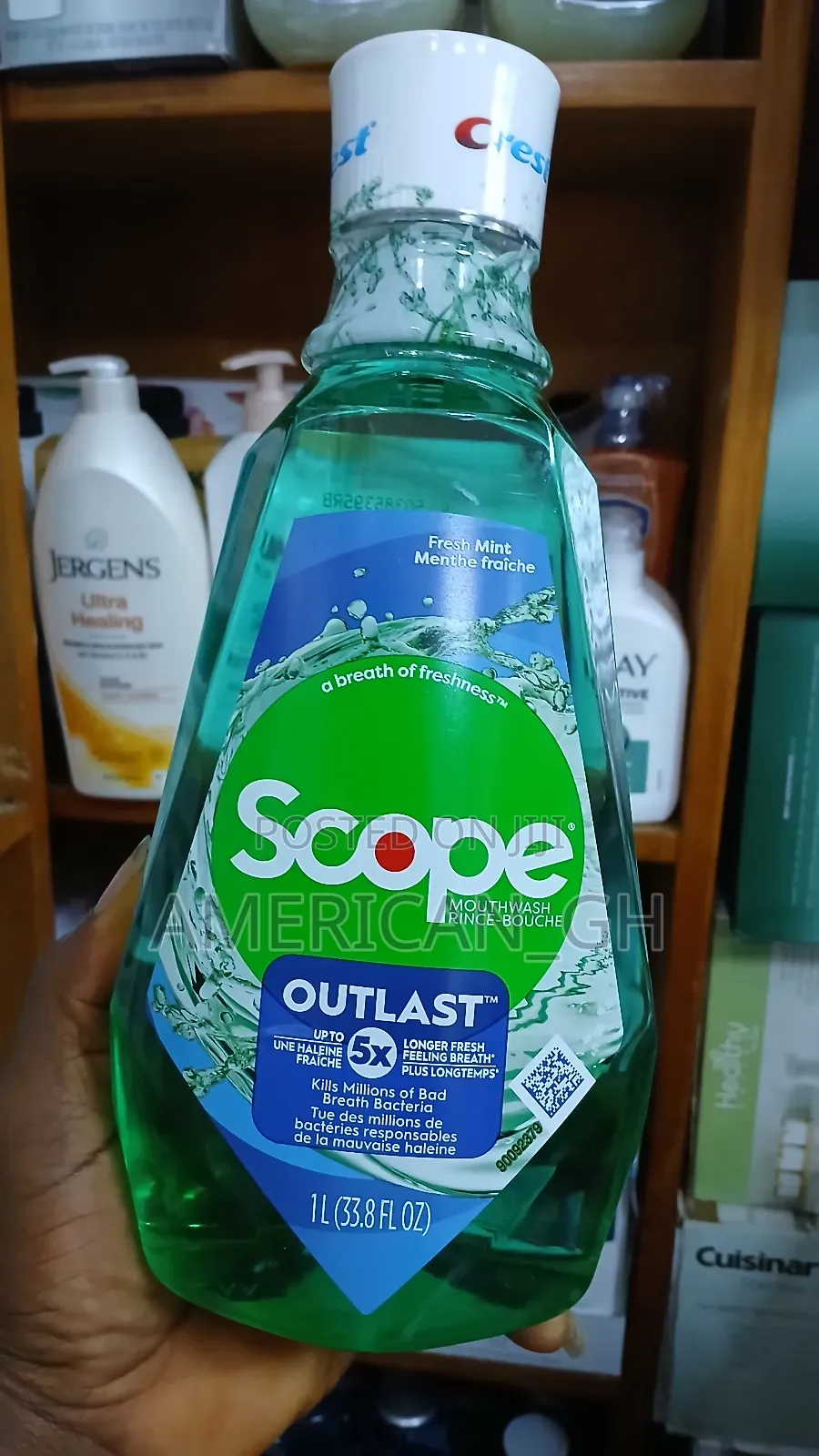 Crest Scope Outlast Mouthwash, 1l