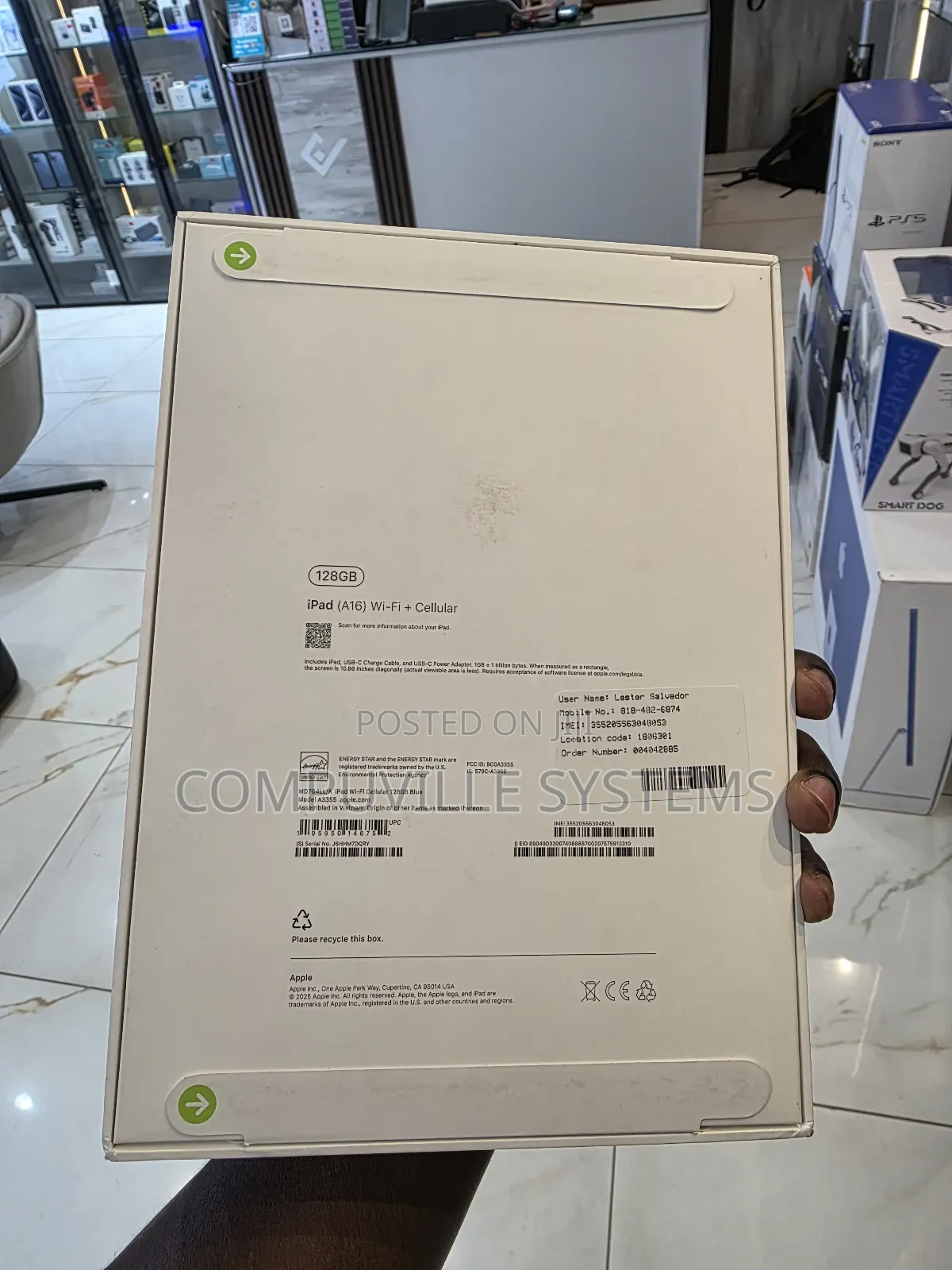 New Apple iPad (2025) 128 GB Blue