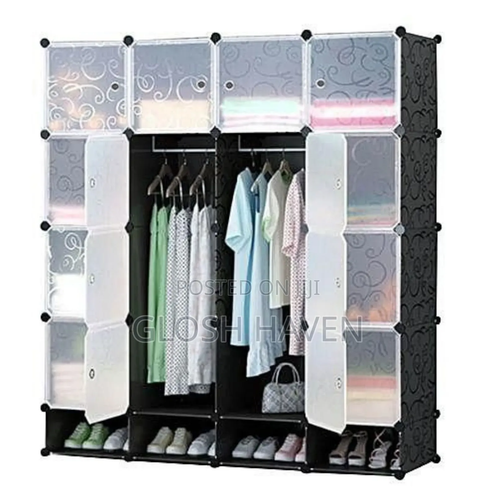 16 Cubes Plastic Wardrobe
