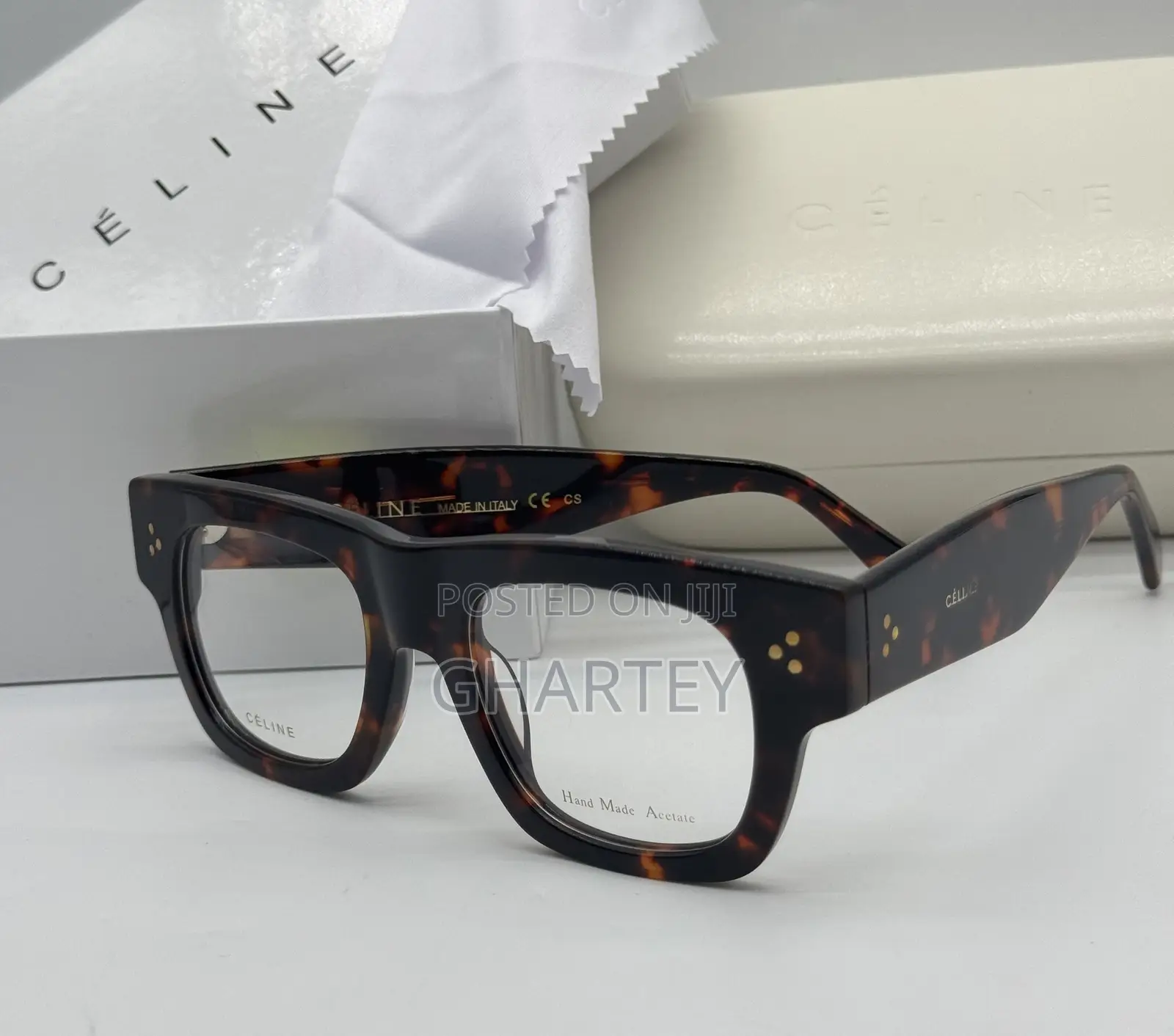 Celine Square Luxury Glasses - Dark Plain Glasses