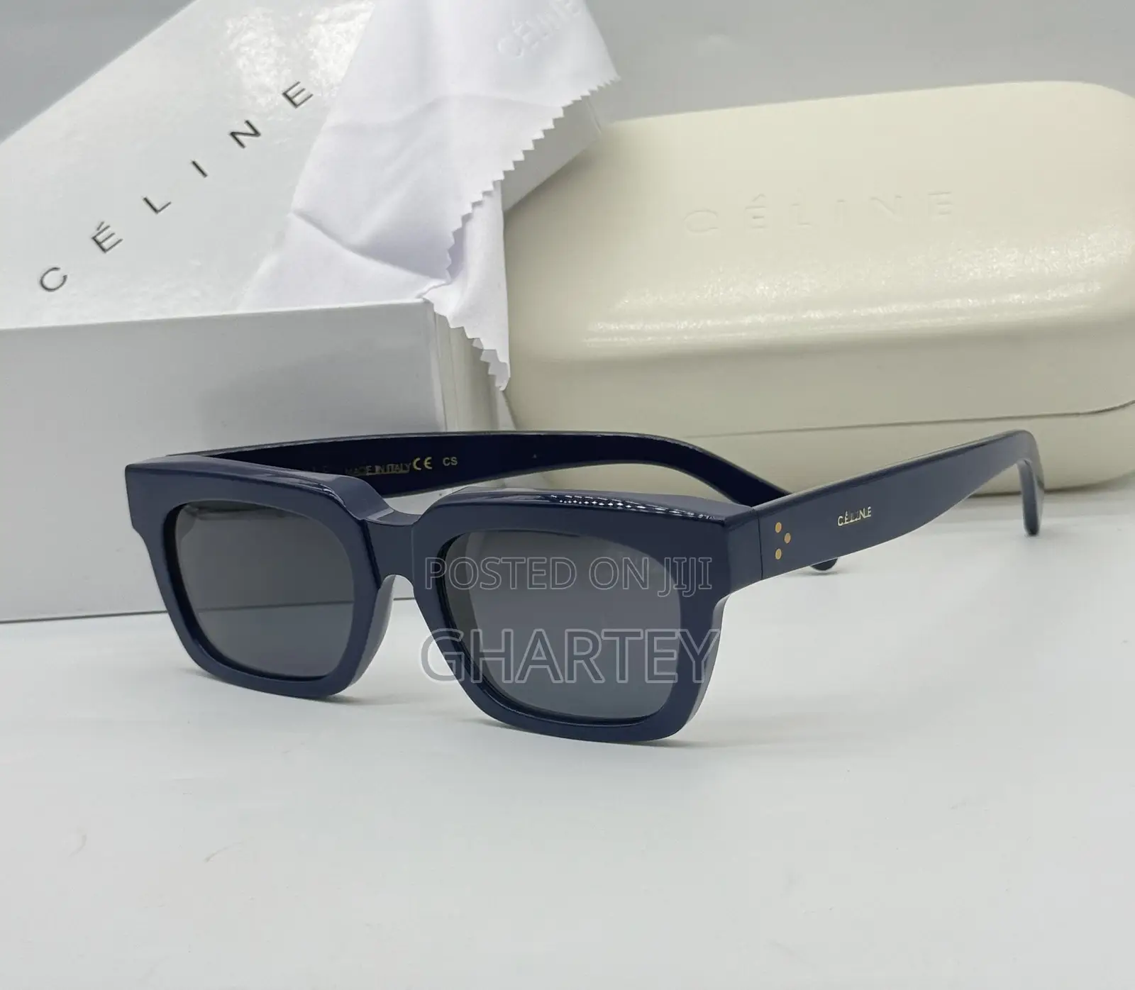 Square Celine Sunglasses - Red Blueblack