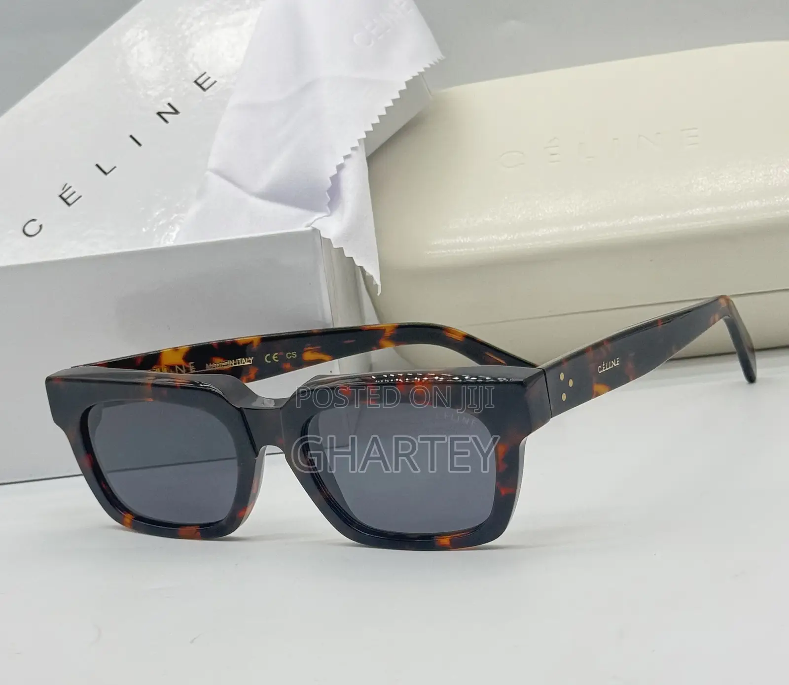 Square Celine Sunglasses - Red Blueblack