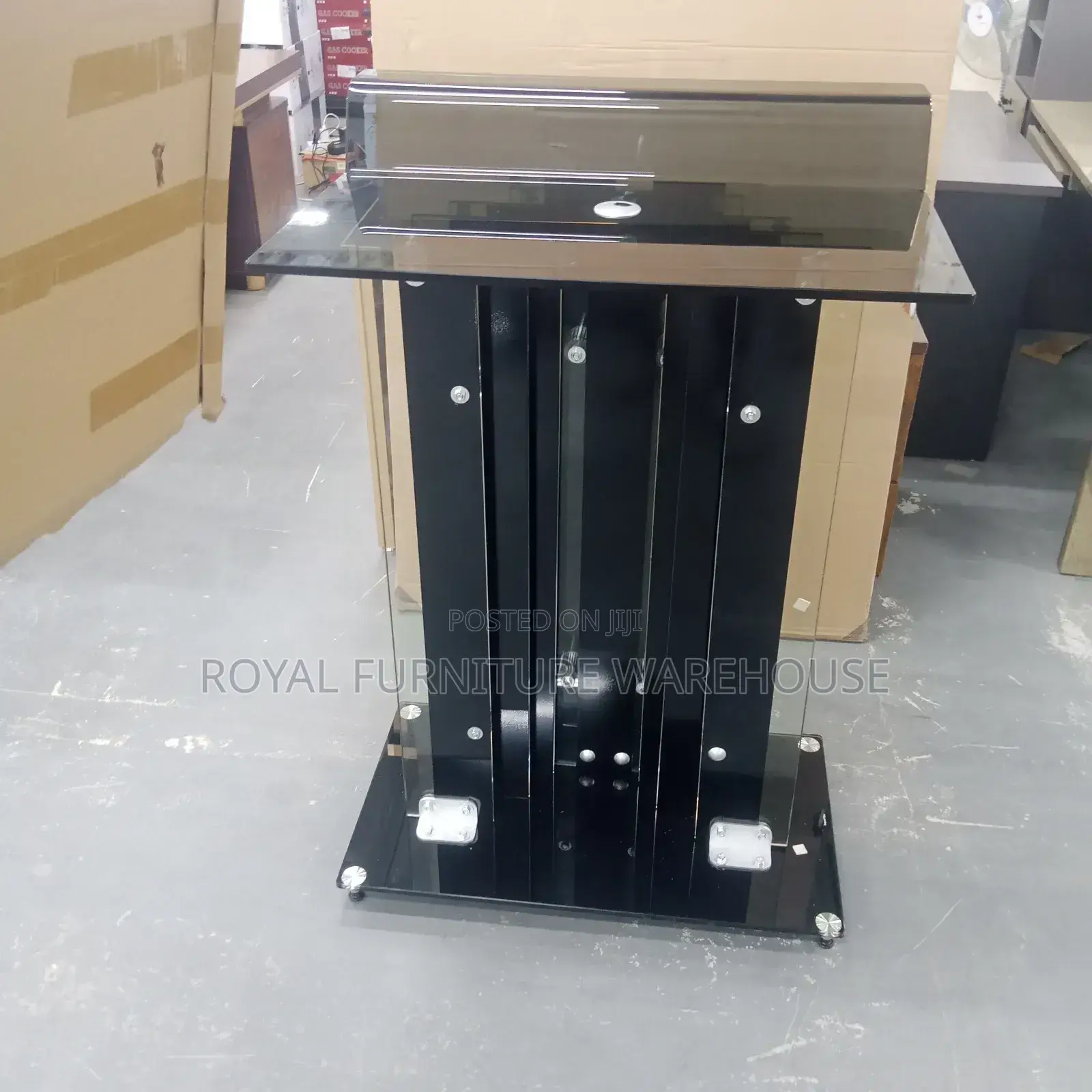 Heavy Tempered Glass Preaching Pulpit Stand for Church