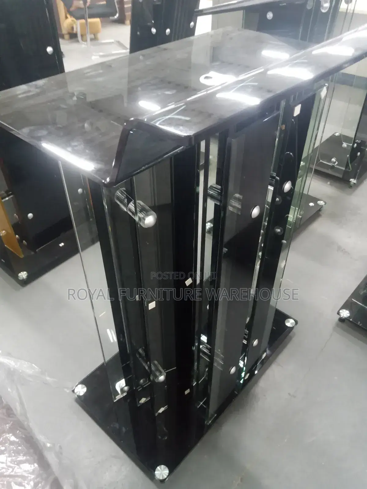 Heavy Tempered Glass Preaching Pulpit Stand for Church