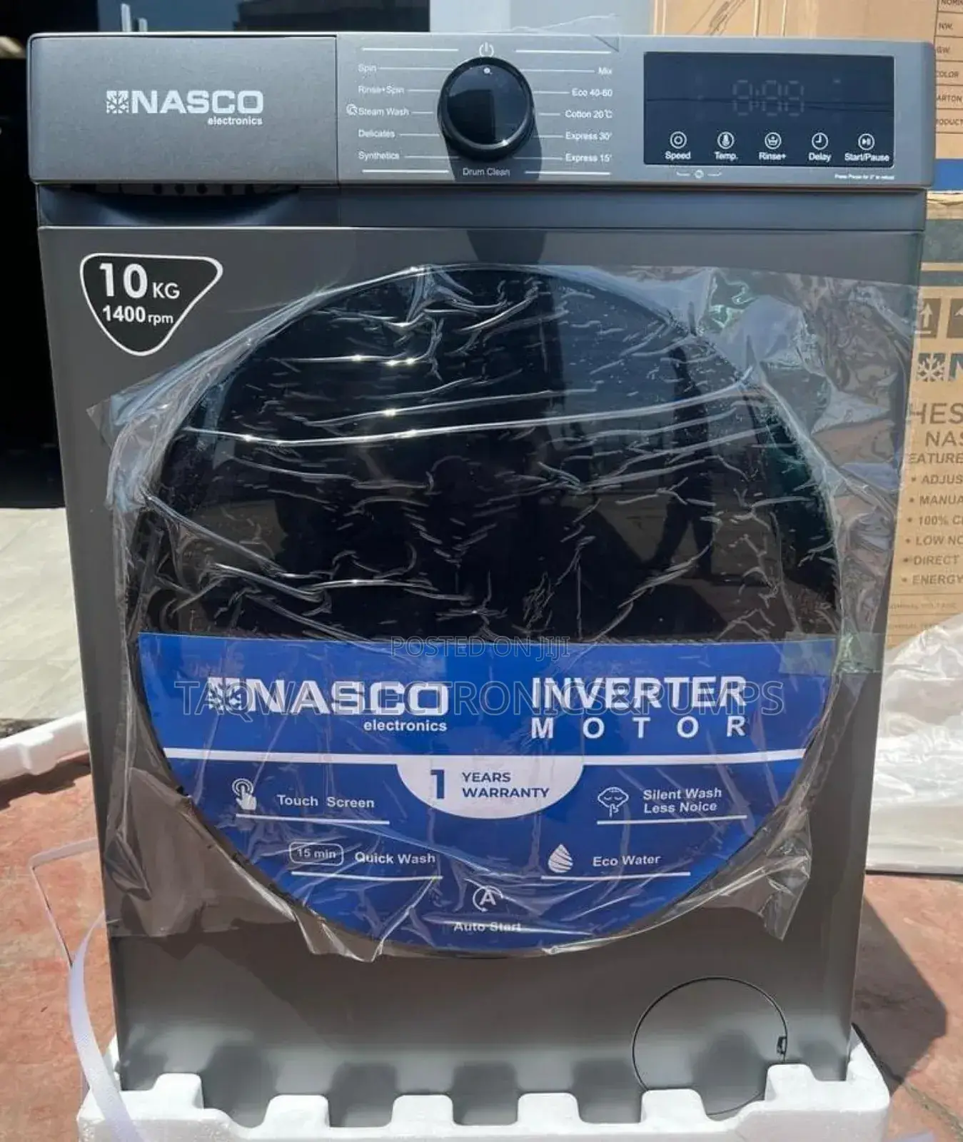 Front Loading, Nasco 10kg Washing Machine.