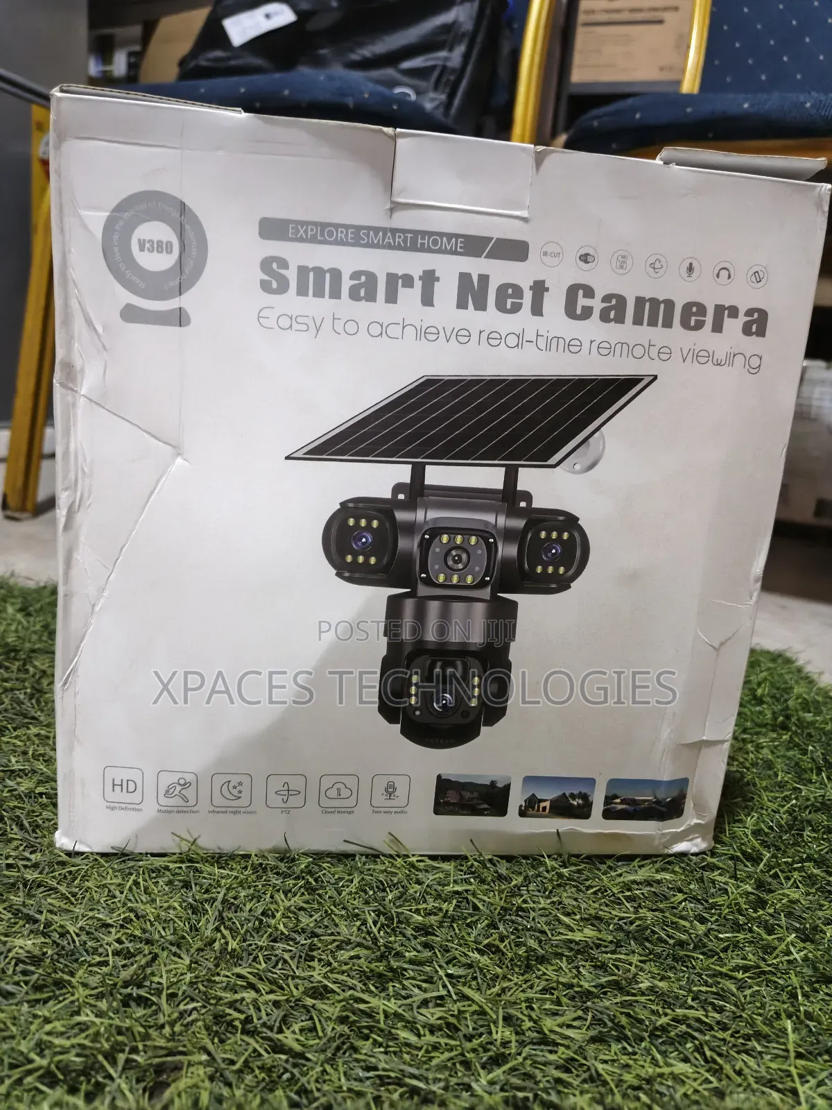 V380 Pro 4g 3lens PTZ Solar Smart Camera, Waterproof