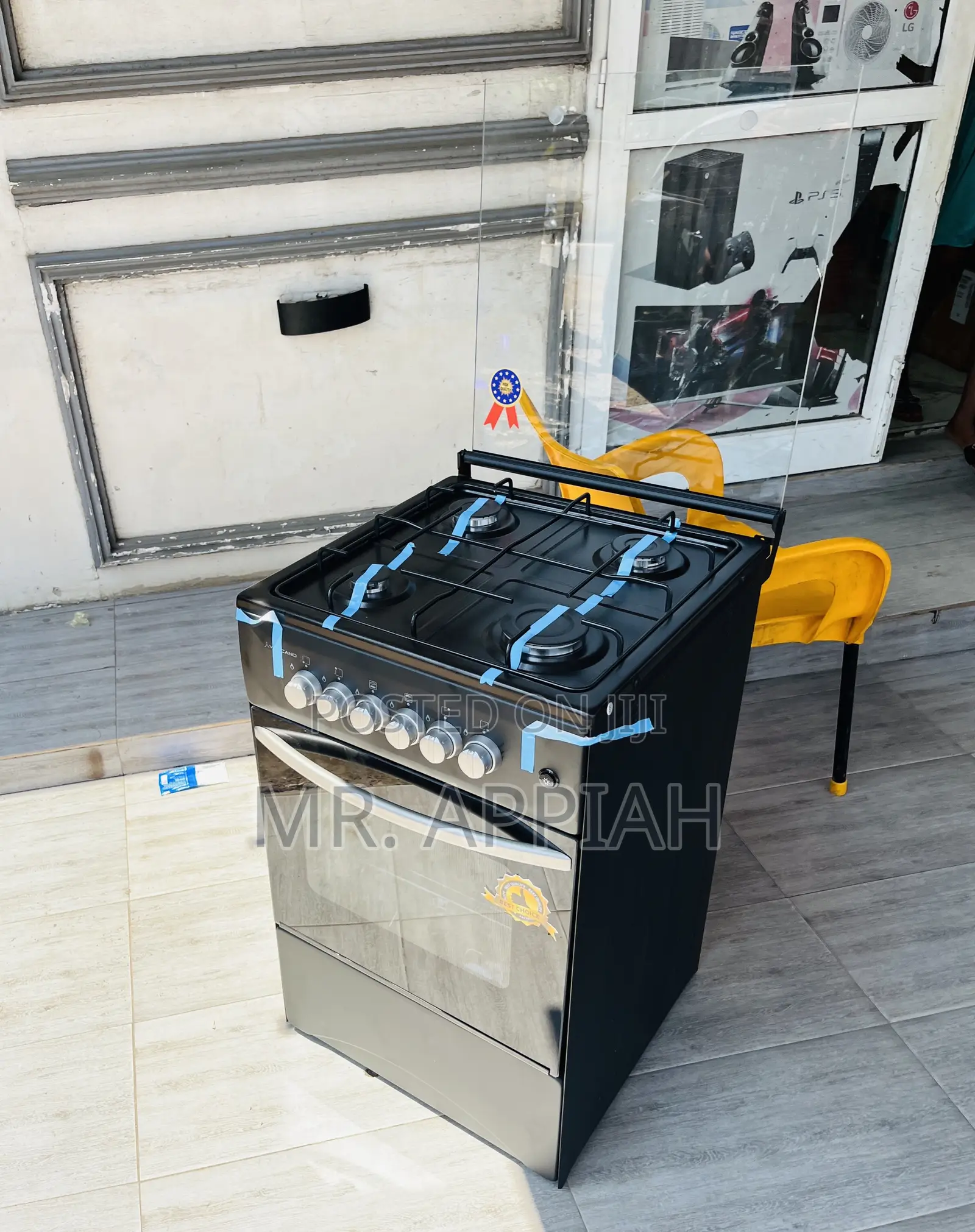Fast Cooking Quality Volcano 50x50 4 Gas Burner(Black) 