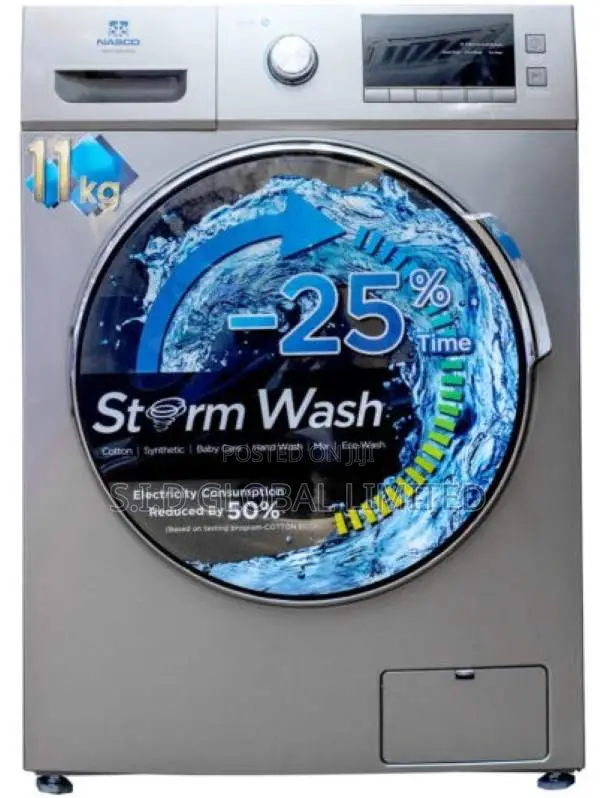 Nasco 11kg Front Load Washing Machine Nas11wflinvs