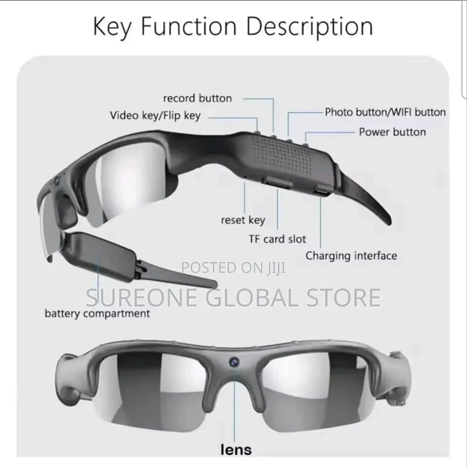 Camera Glasses Video Sunglasses Wifi 1080p