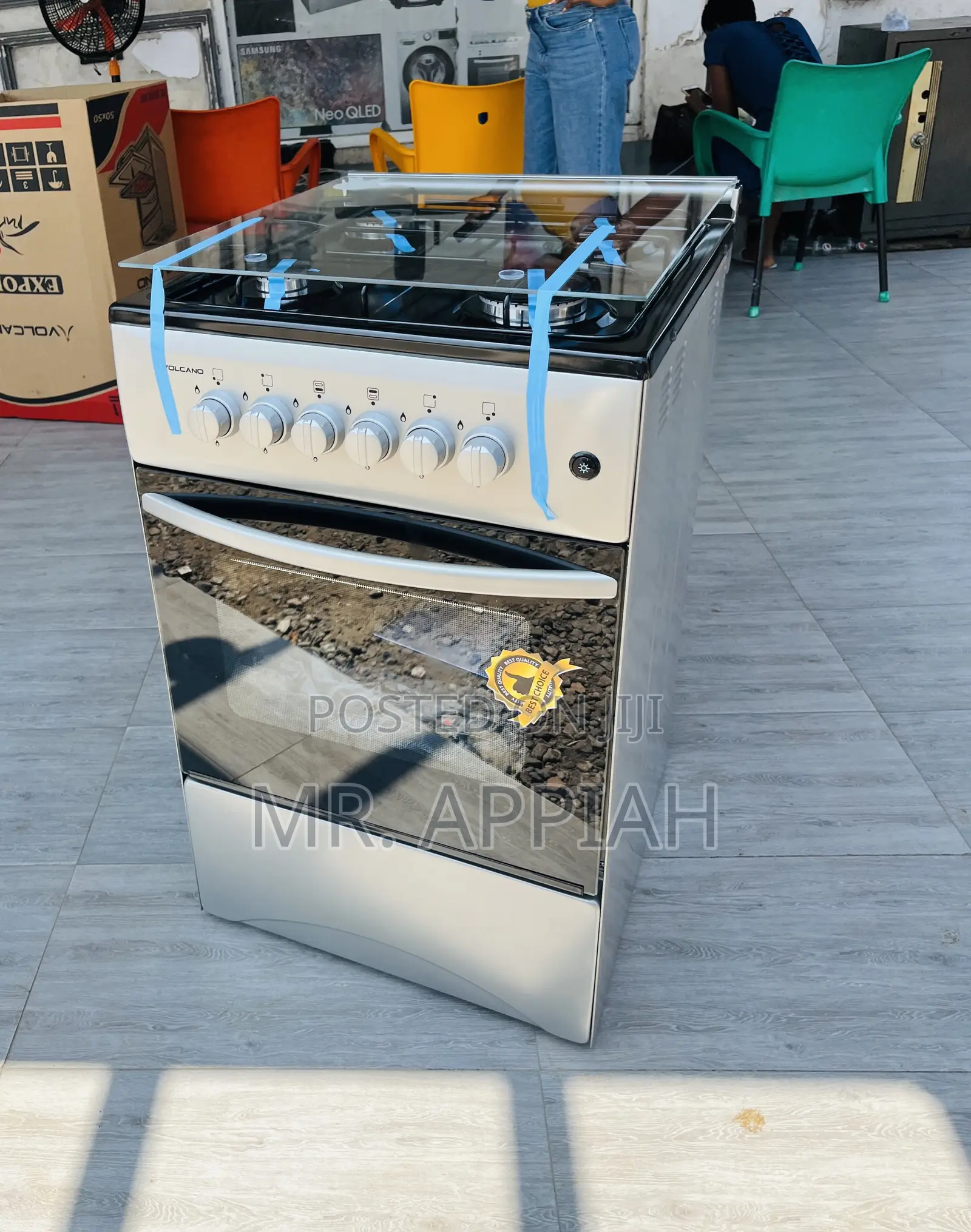 Classic Volcano 50x50 Gas Oven 4 Burner(Silver) 