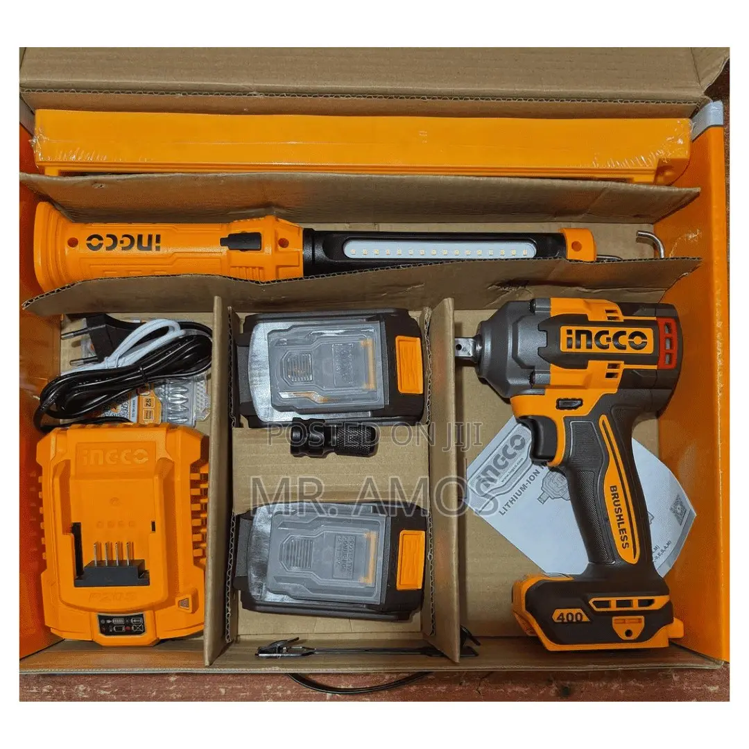 400nm 1/2′′ Cordless Impact Wrench Combo Kit - Cosli23048