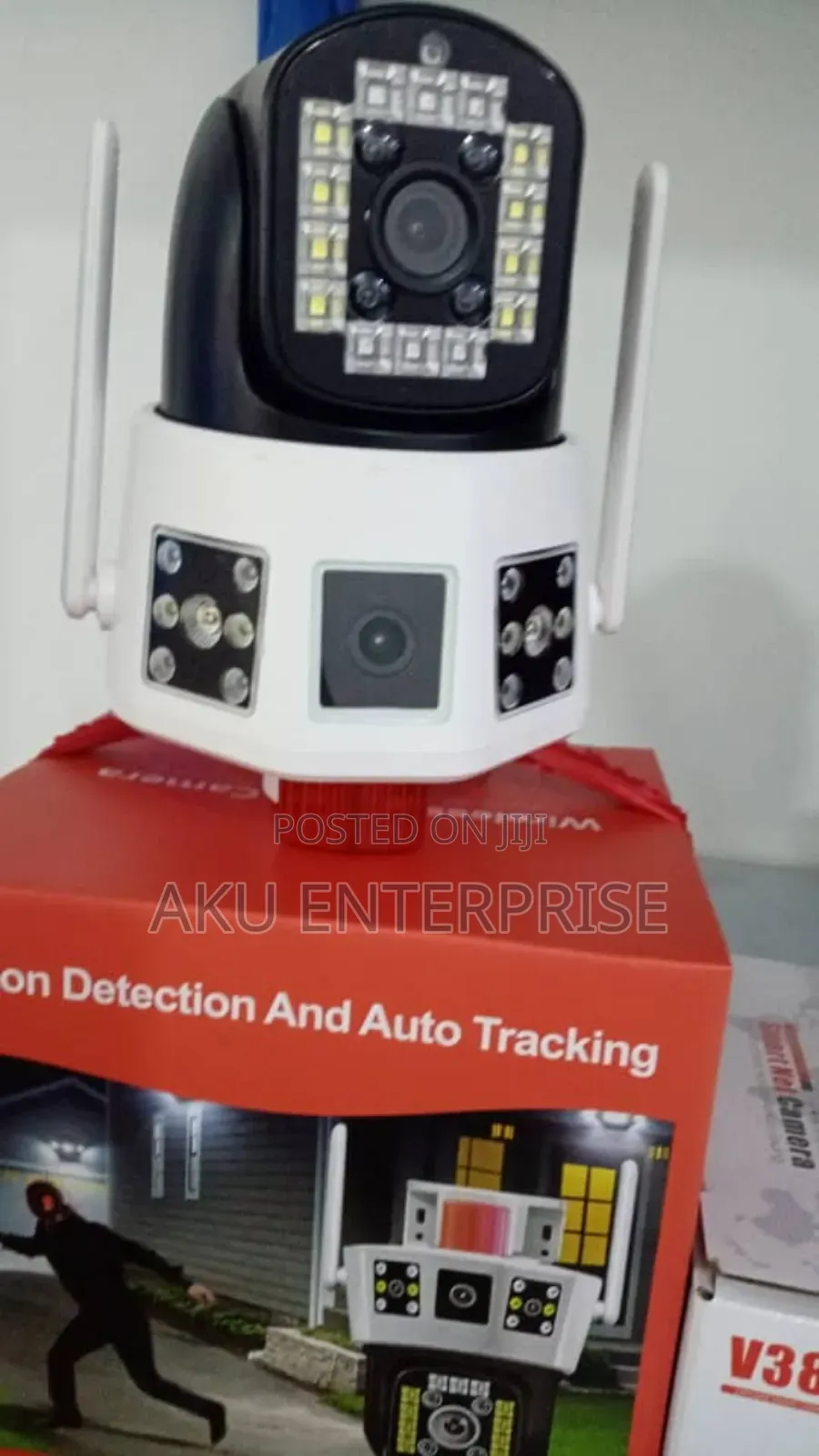 Security Camera Dual Lens Waterproof 360 Rotation
