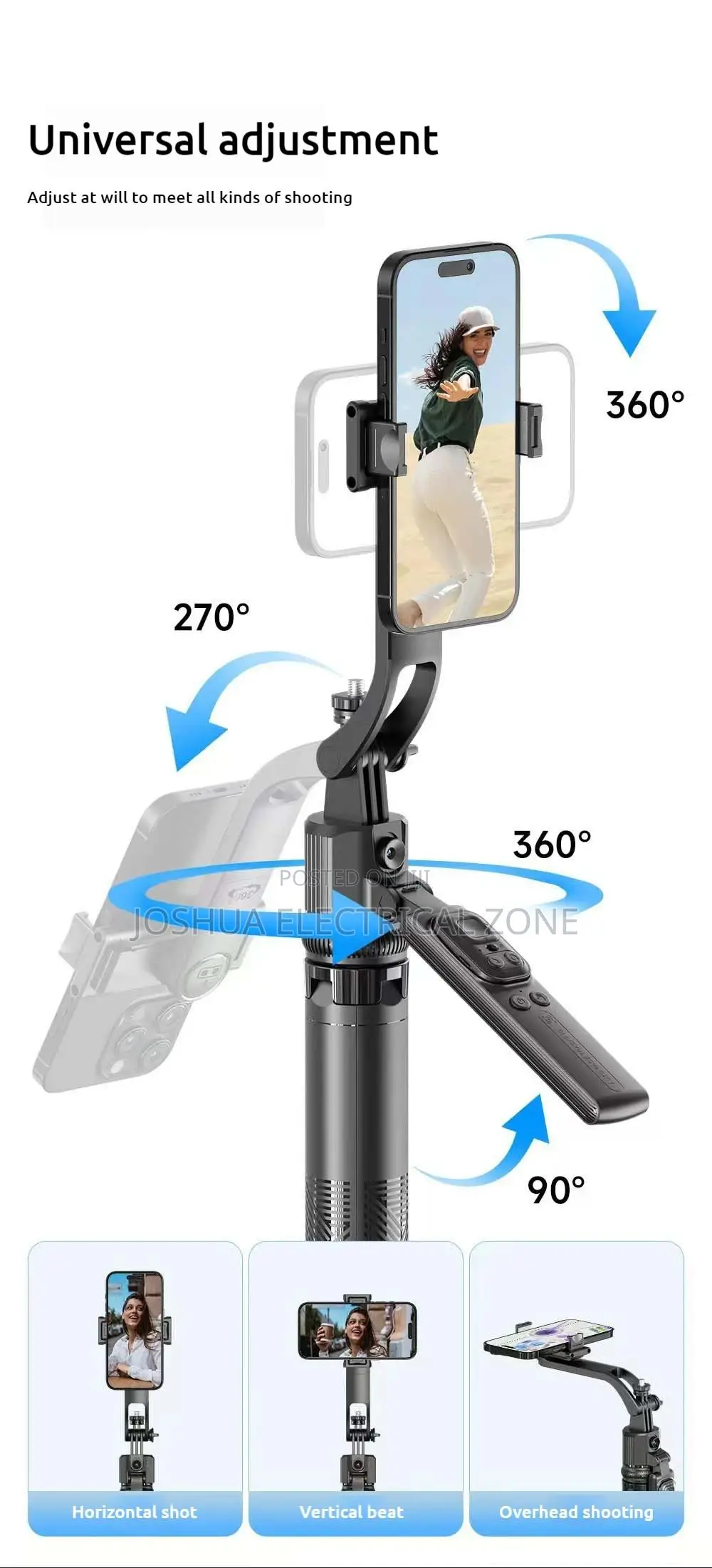 Ai Face Tracking Selfie Stick Tripod 163.5 Cm Long