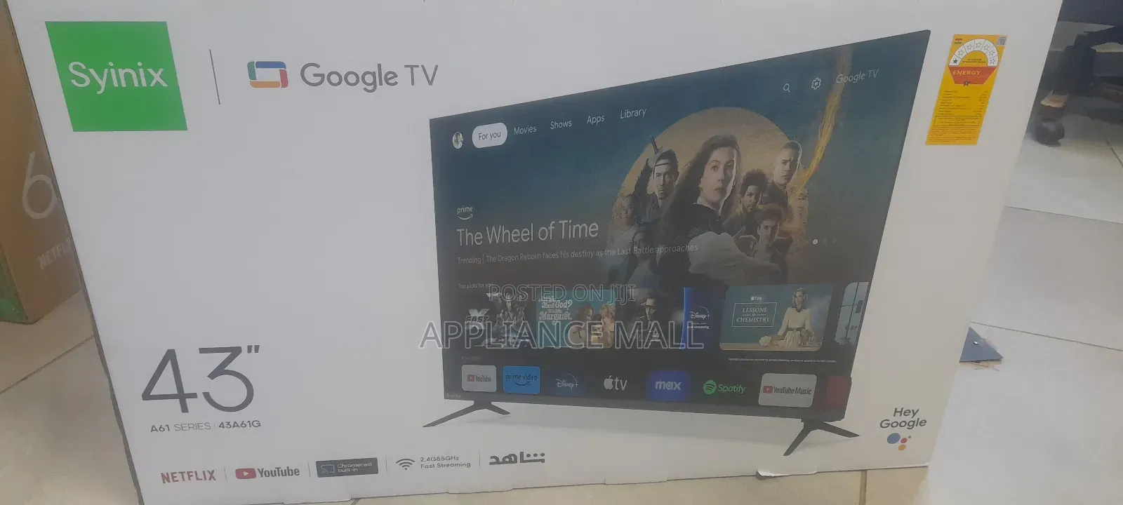 Syinix Tv 43" Smart Android(New Stock)